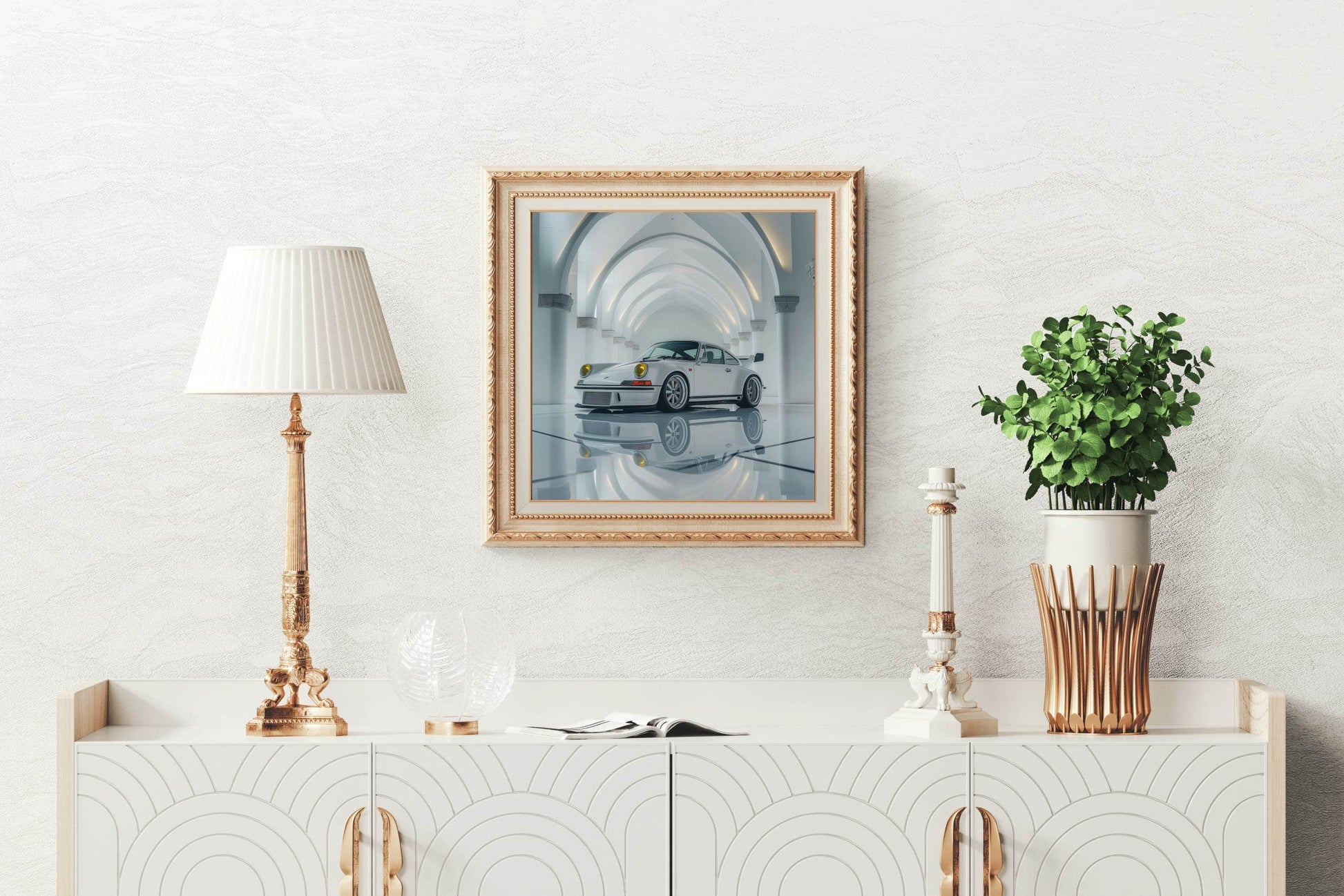 Silver Porsche GTR 911 Wall Art - beink online art store