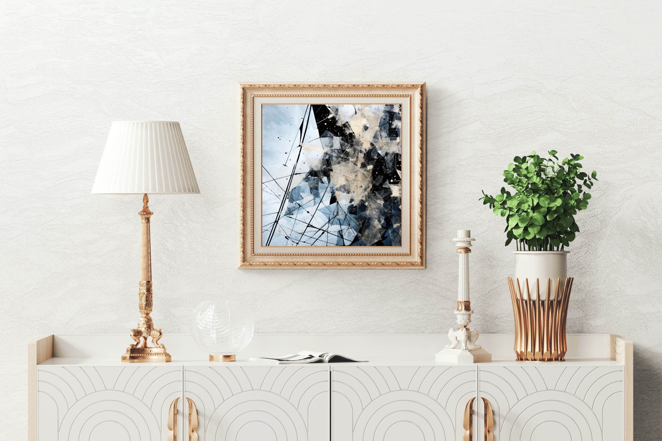 Broken Glass Abstract Wall Art - beink online art store