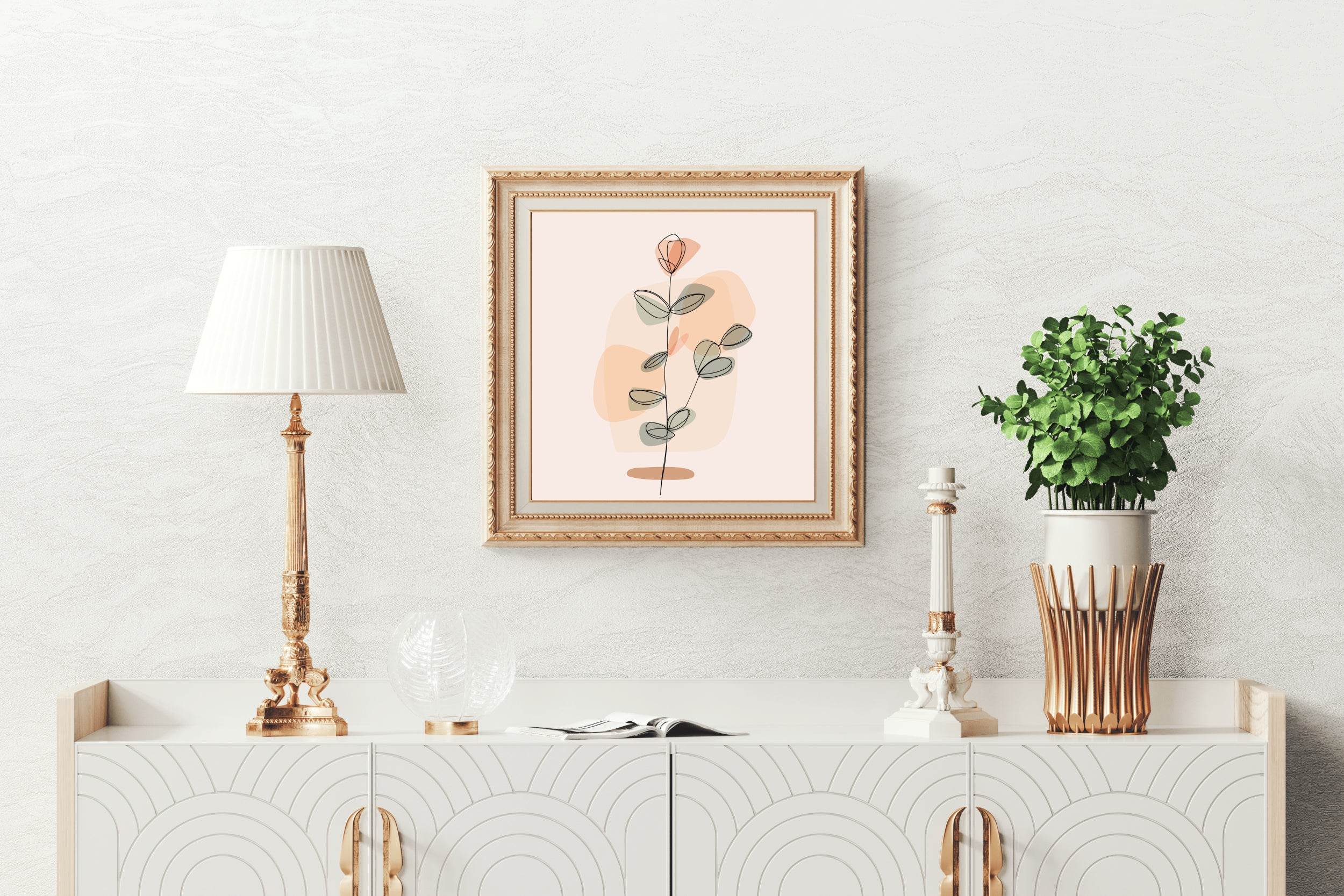 Single Branch Rose Wall Art - beink online art store