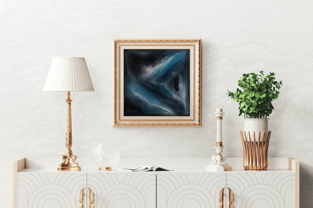 Irregular Night Waves Abstract Wall Art - beink online art store