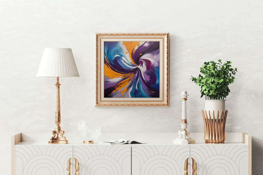 Flower Style Oil Paint Abstract Wall Art - beink online art store