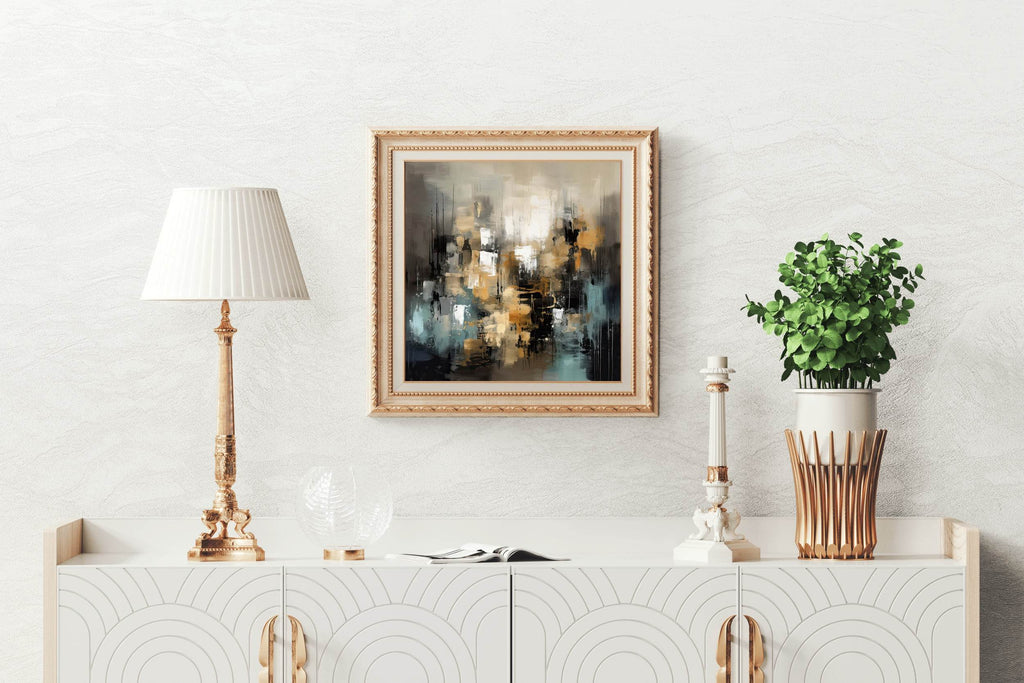 Painting of a Street Cross Abstract Wall Art - beink online art store