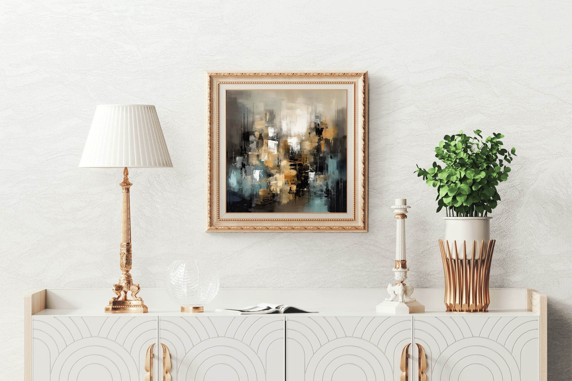 Painting of a Street Cross Abstract Wall Art - beink online art store