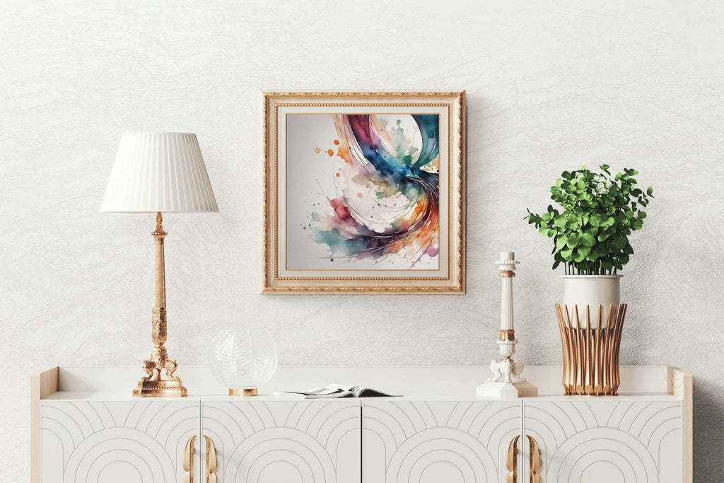 Water Color Circular Strokes Abstract Wall Art - beink online art store