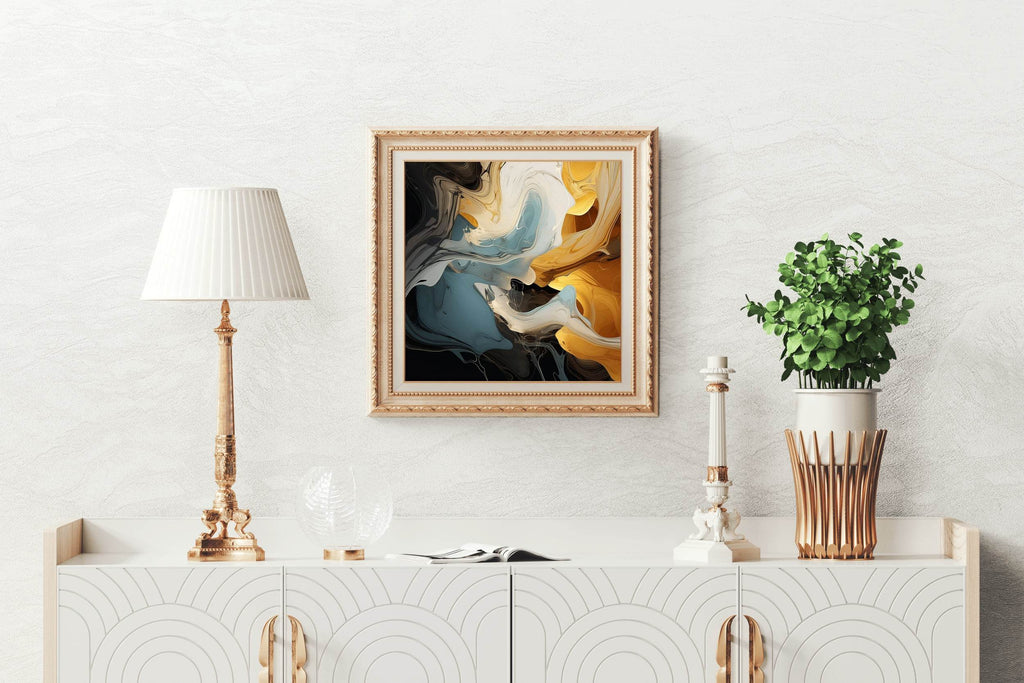 Oil Paint Strokes Abstract Wall Art - beink online art store