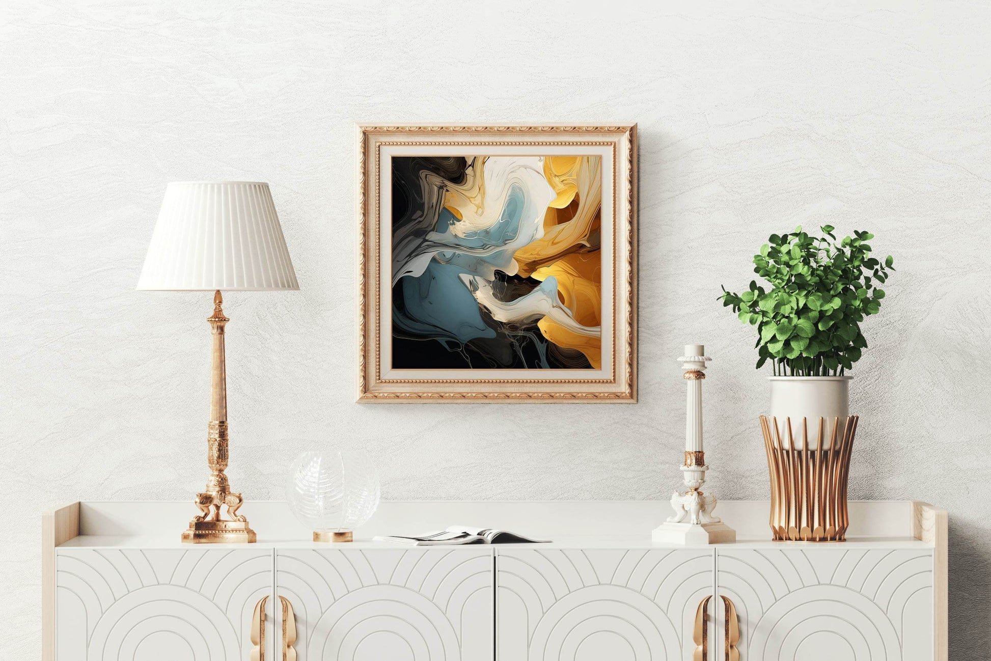 Oil Paint Strokes Abstract Wall Art - beink online art store