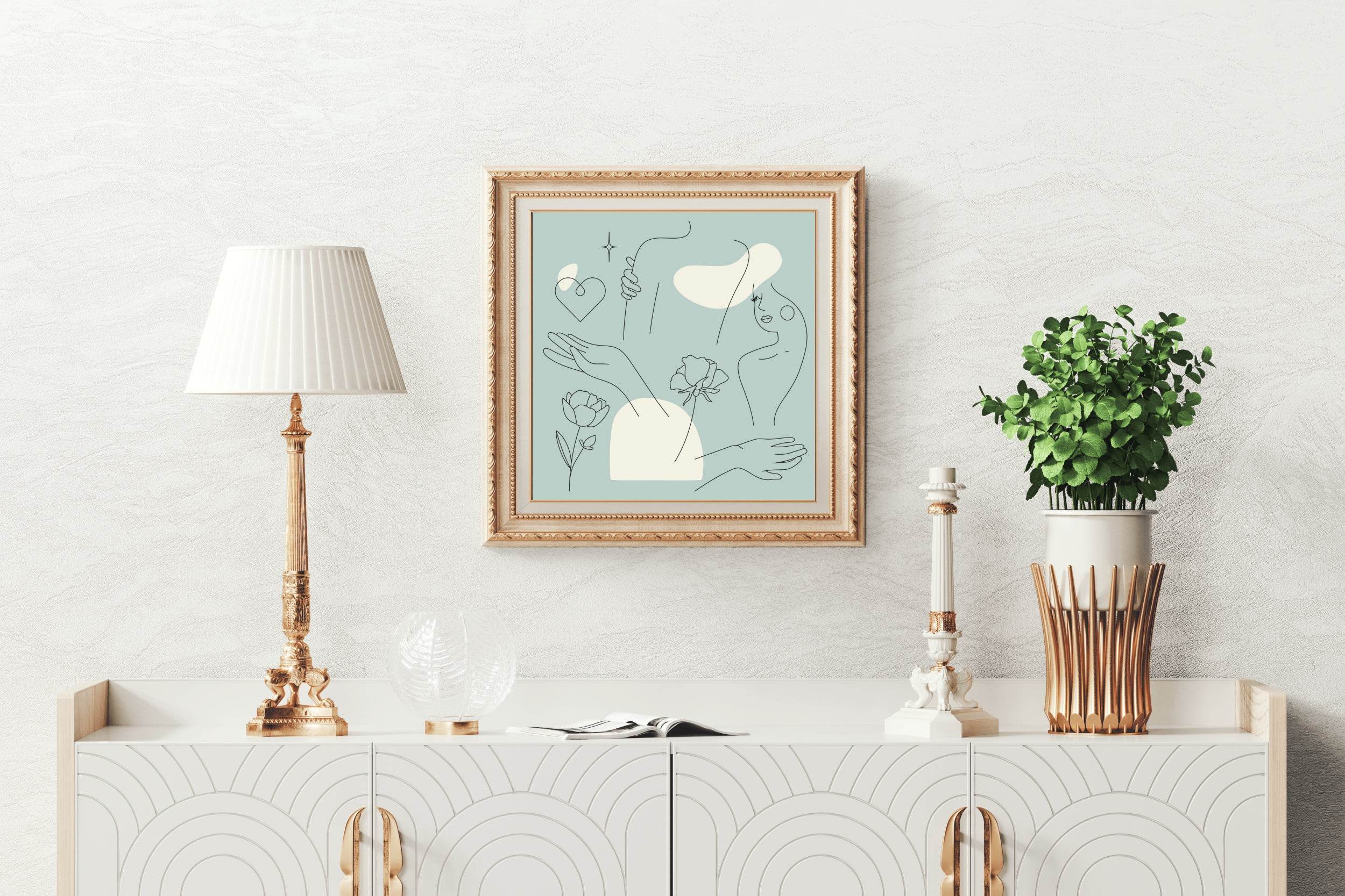 Lines Combined With Art And Emotion Wall Art - beink online art store