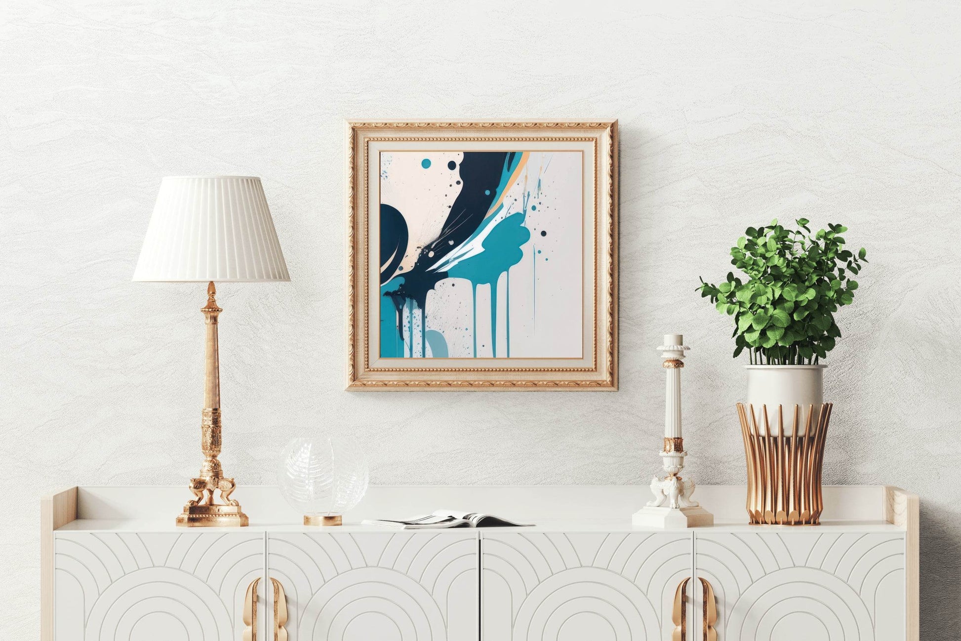 Liquid Paint On The Wall Abstract Wall Art - beink online art store