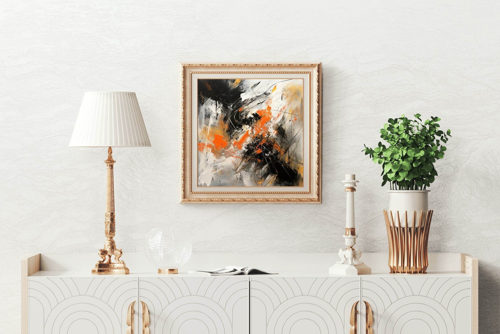 Oil Pain Strokes On Canvas Abstract Wall Art - beink online art store