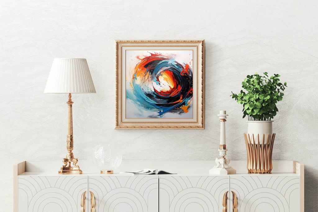 Colorful Painting Circle Abstract Wall Art - beink online art store
