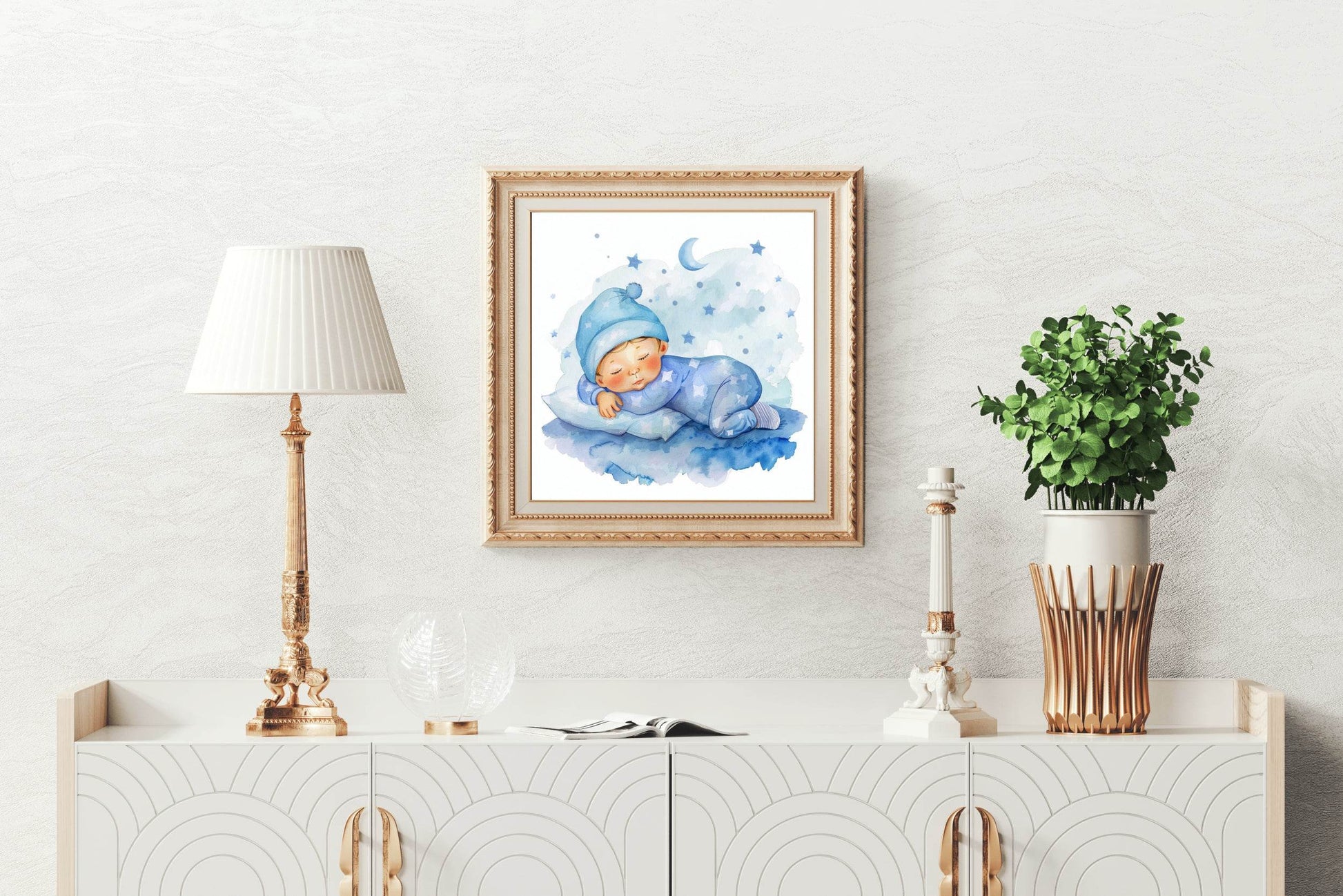 Watercolor Baby Sleeping Wall Art - beink online art store
