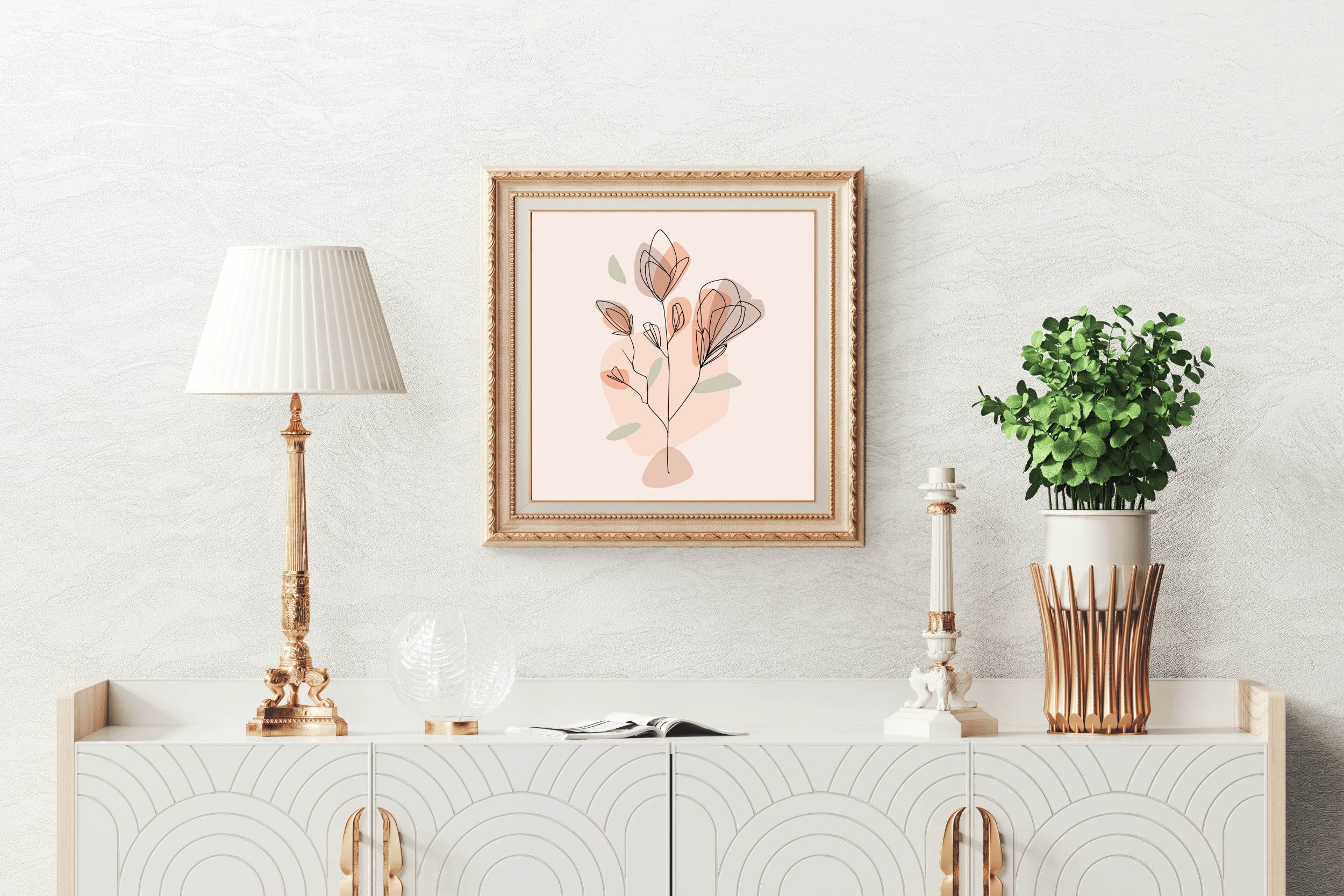 Linear Flower Wall Art - beink online art store