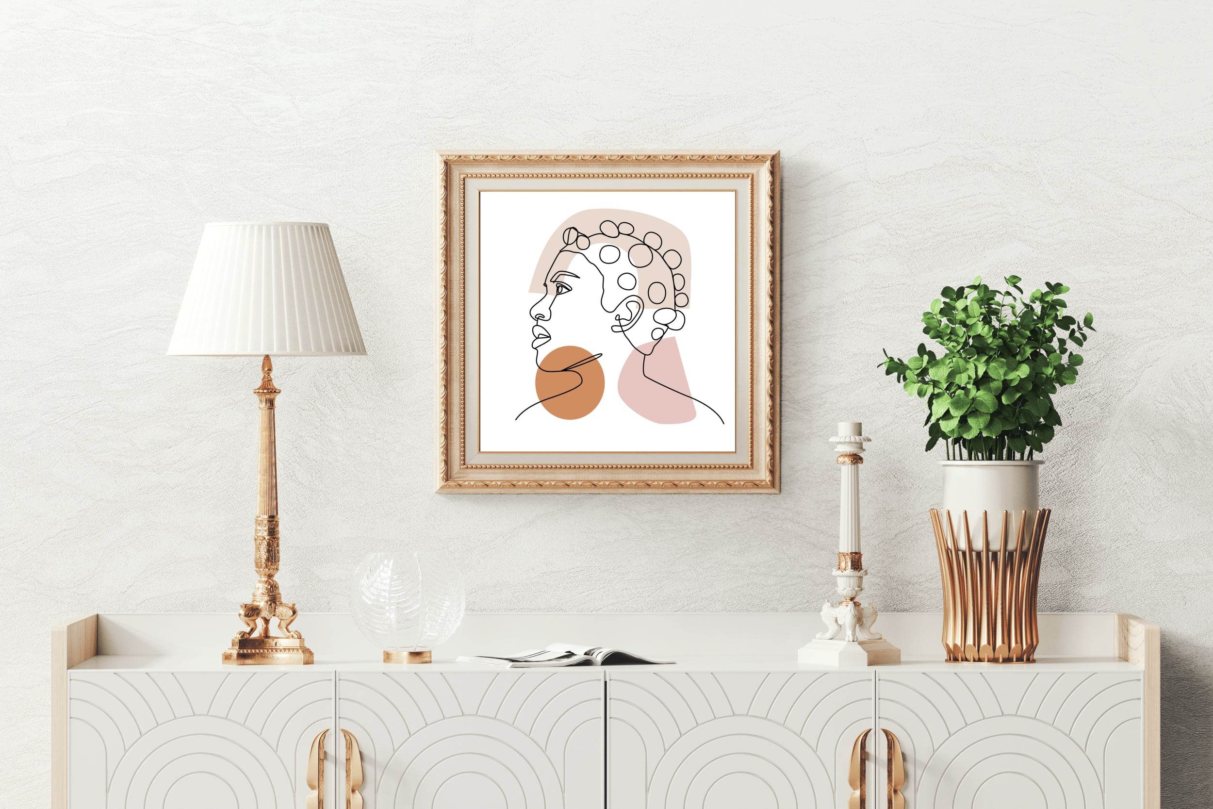 Black Girl With Boho Hairstyle Wall Art - beink online art store
