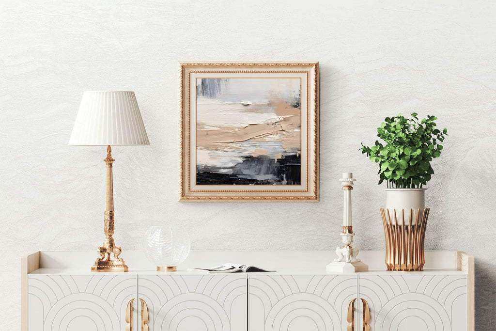 Black, Grey, Bronze Curves Abstract Wall Art - beink online art store