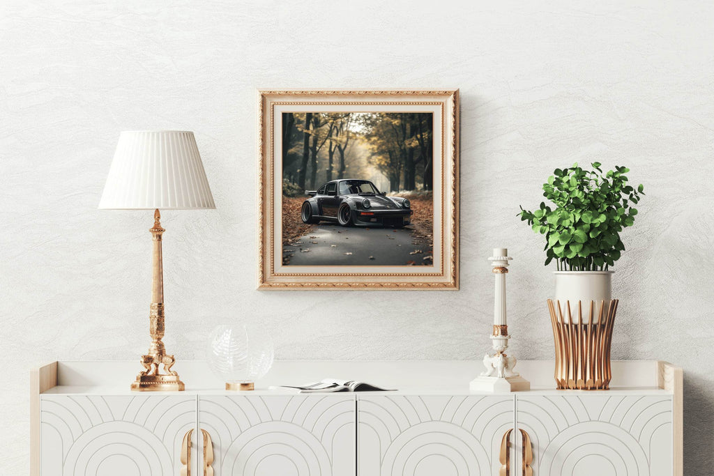 Porsche Black Sports Rally Wall Art - beink online art store