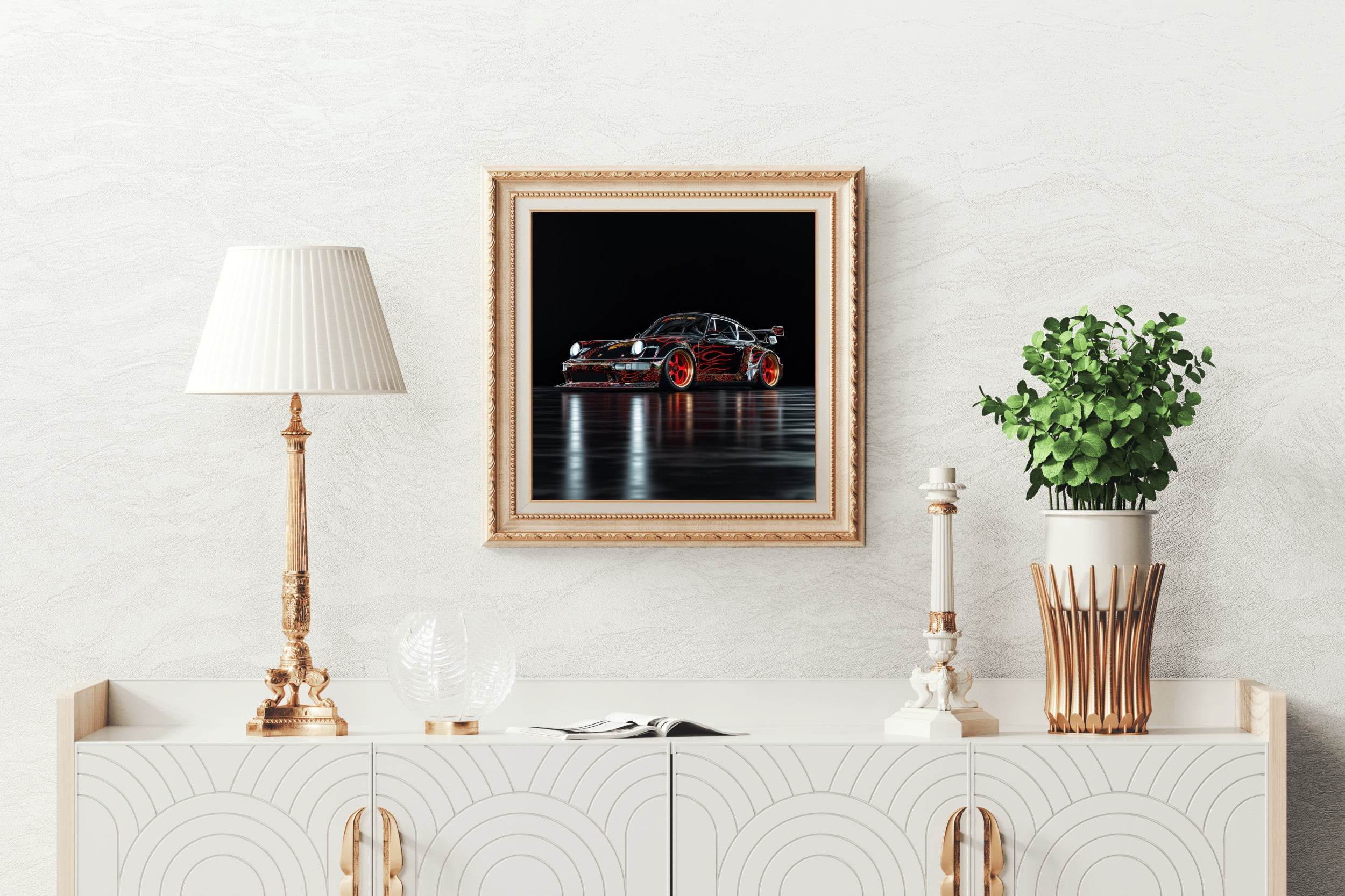 Porsche GTR Metallic Wall Art - beink online art store