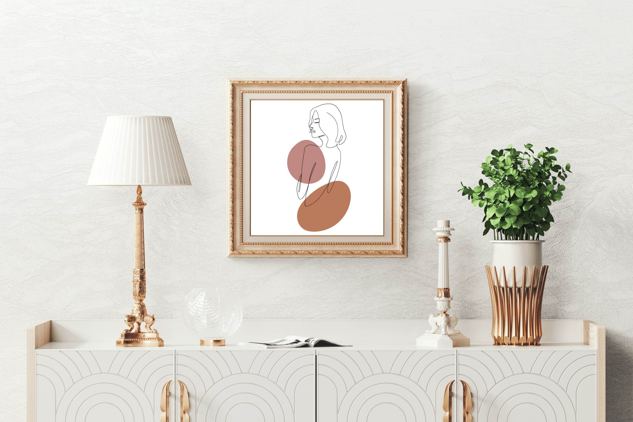 Minimal Female Body Line Art - beink online art store