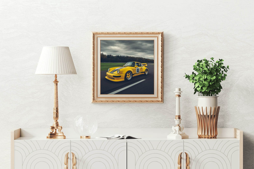 Porsche911 RWB Yellow Wall Art - beink online art store