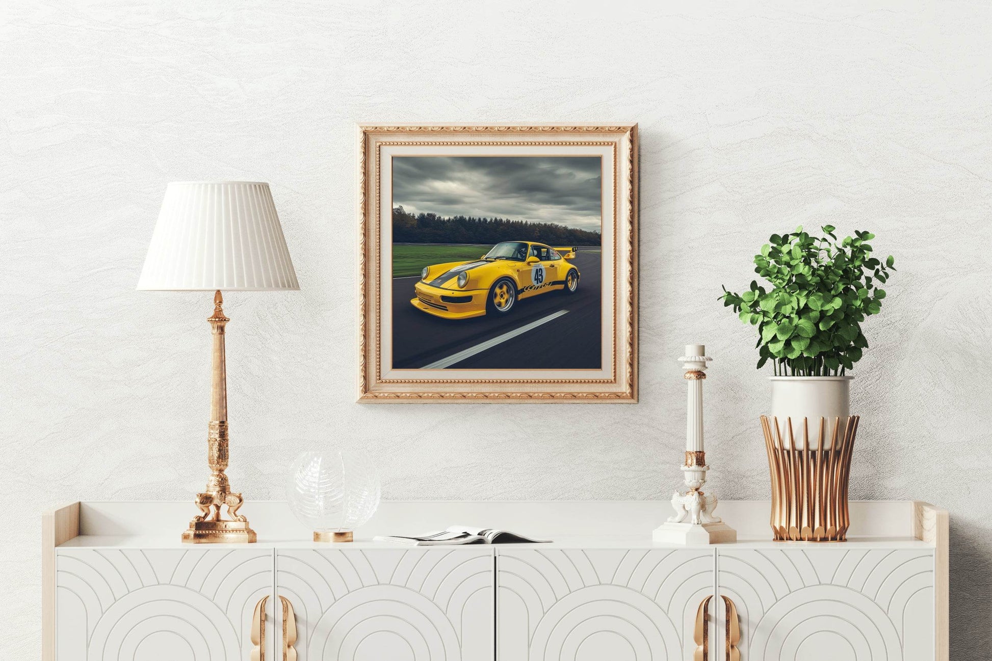 Porsche911 RWB Yellow Wall Art - beink online art store