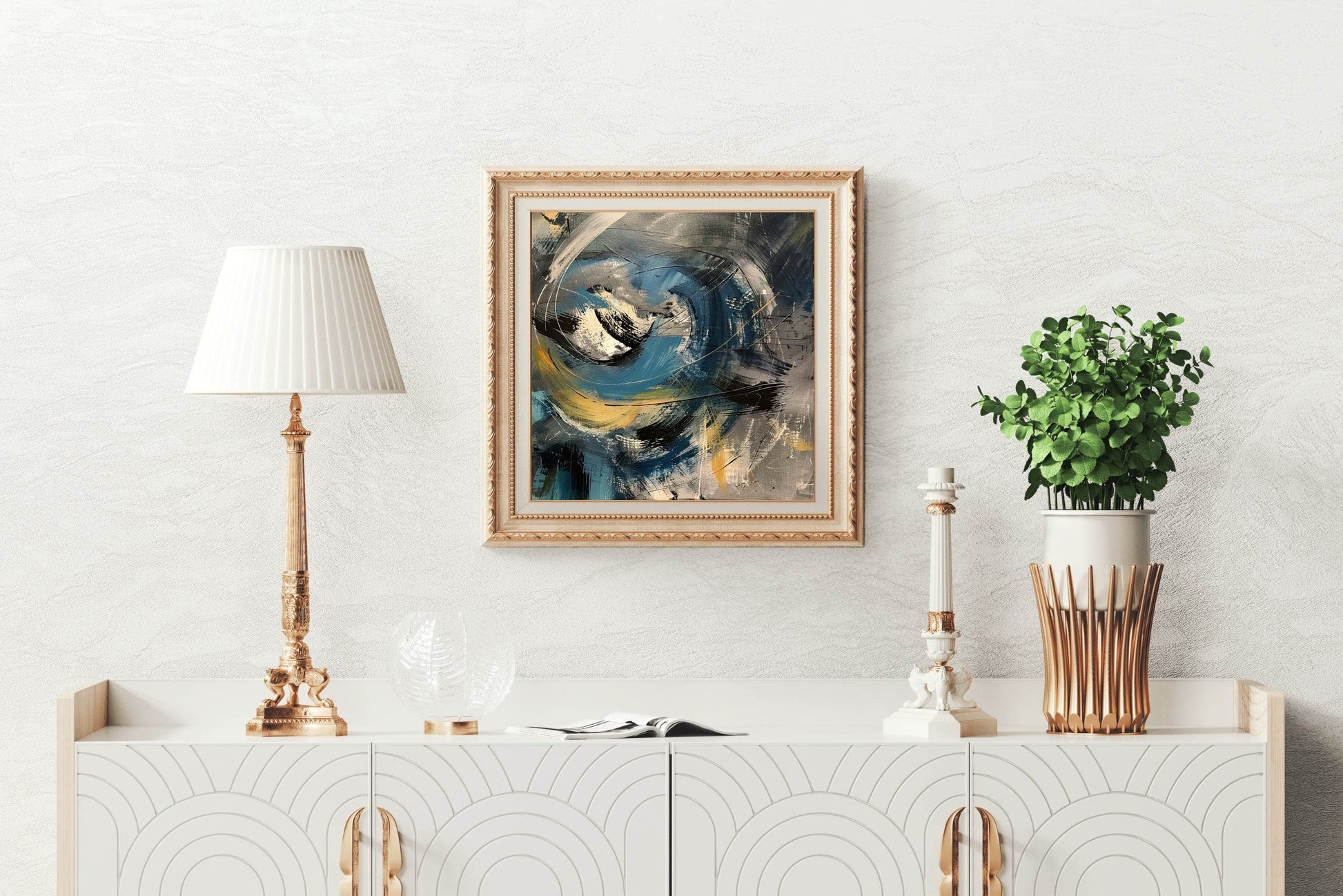 Sharp Brush Strokes Abstract Wall Art - beink online art store