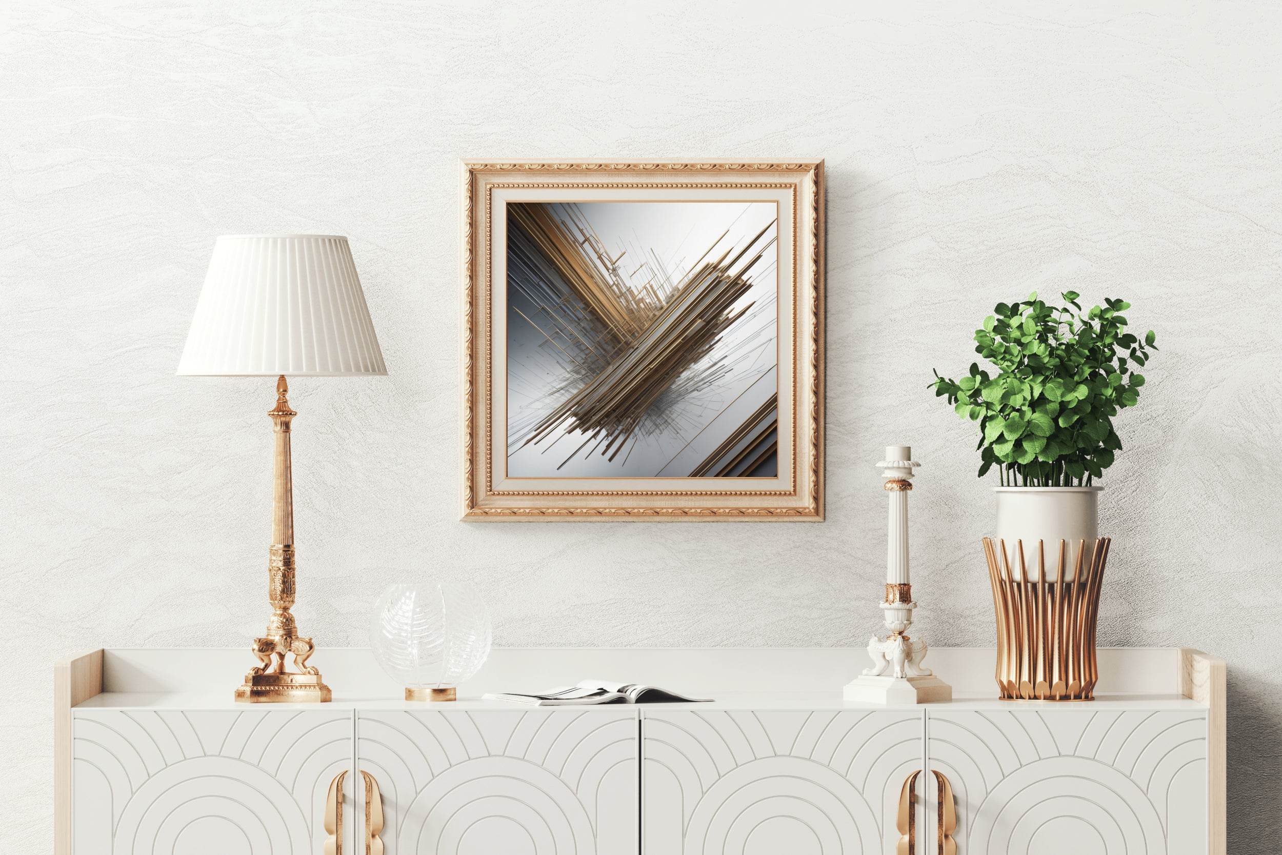 3D Spiral Fractal Design Abstract Wall Art - beink online art store