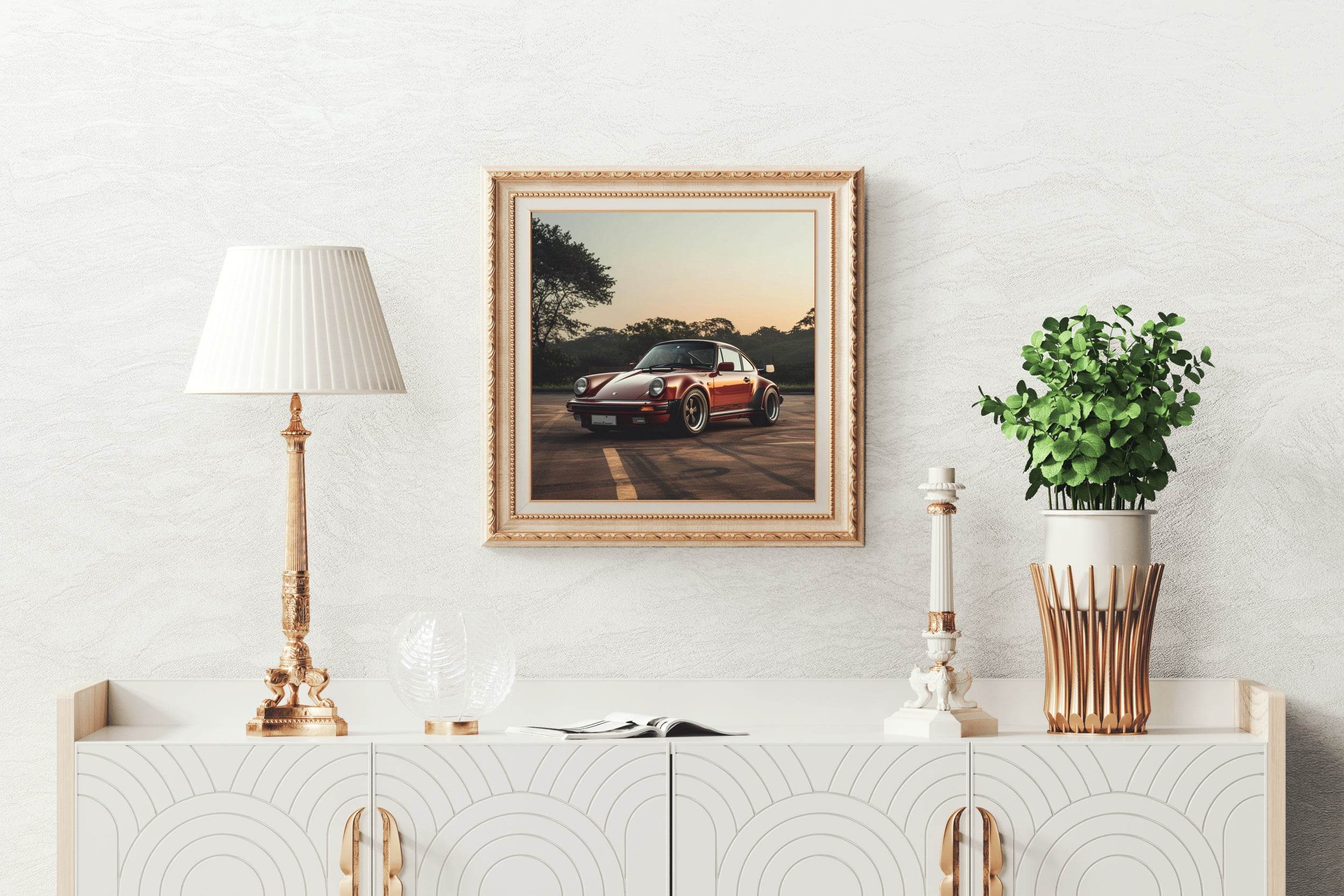 Porsche930 Turbo Red Wall Art - beink online art store