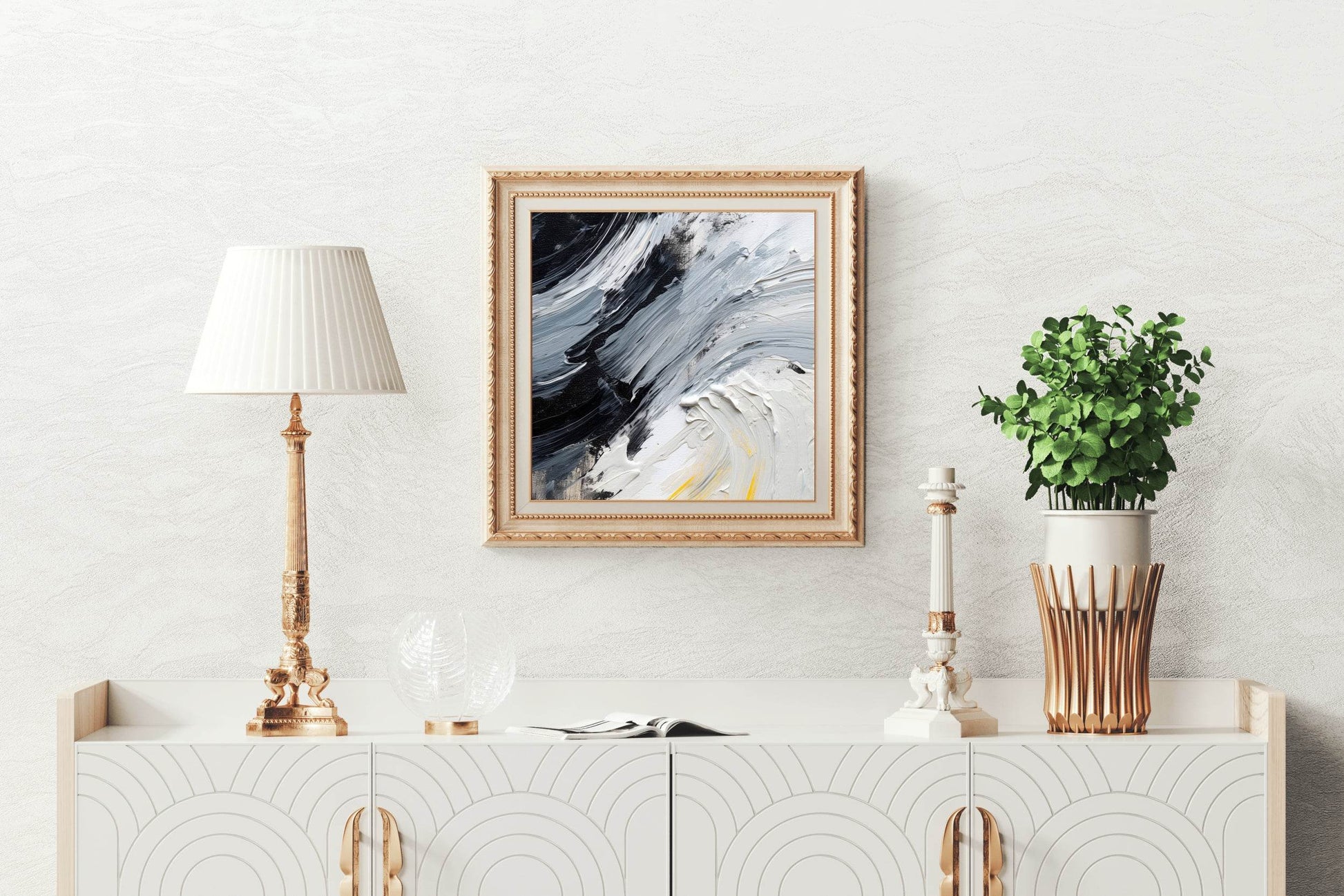 Tides Brush Strokes Abstract Wall Art - beink online art store