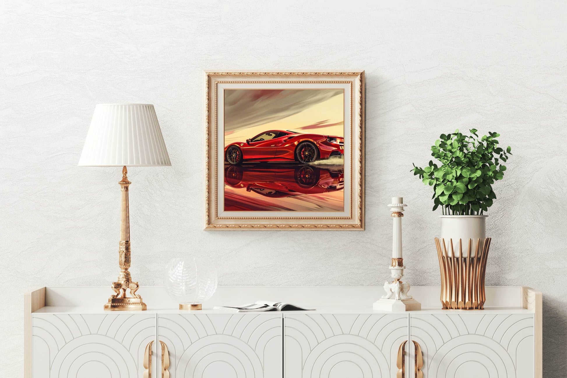Metal Ferrari 488 Wall Art - beink online art store