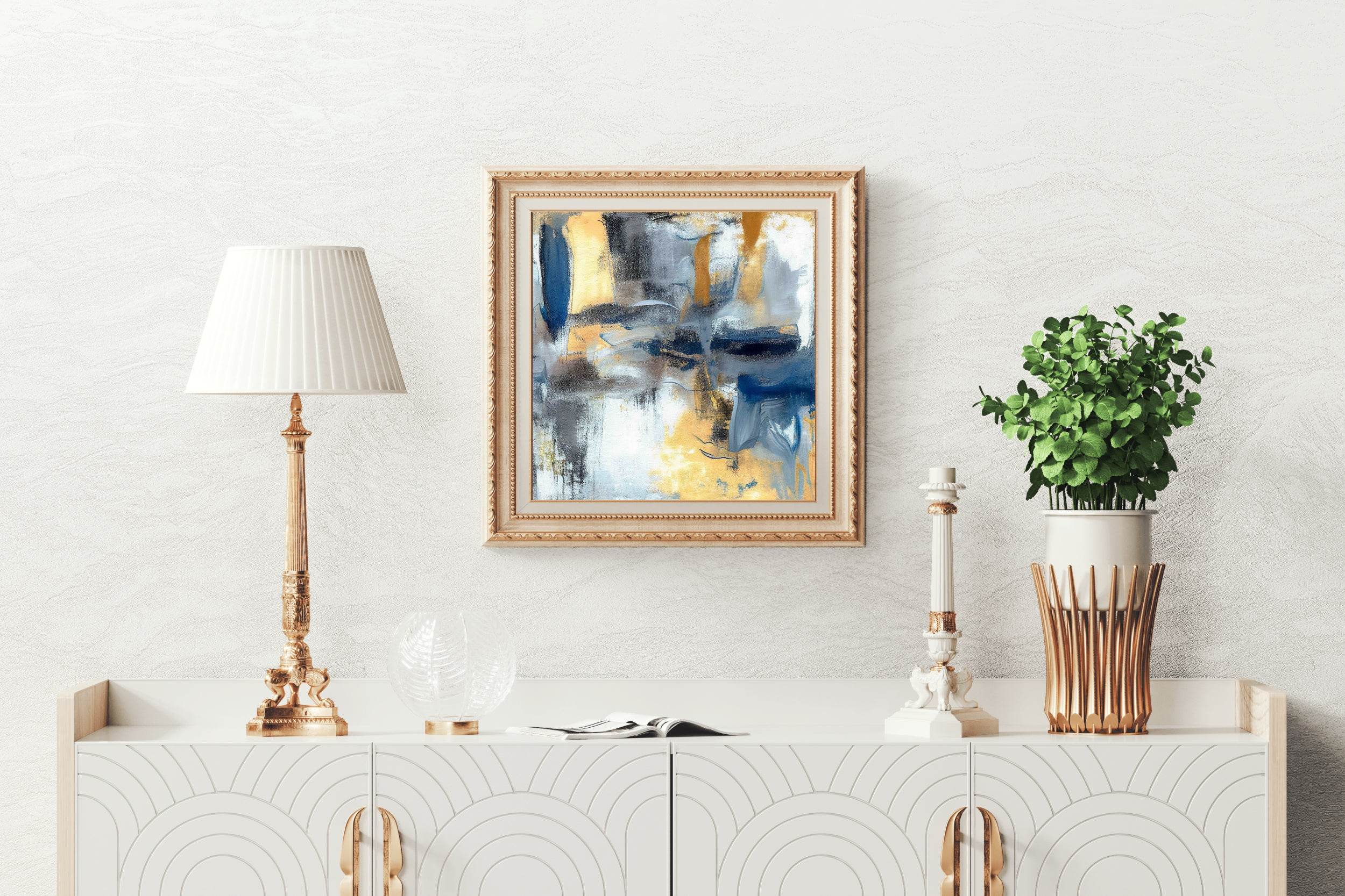 Modern Brush Strokes Abstract Wall Art - beink online art store