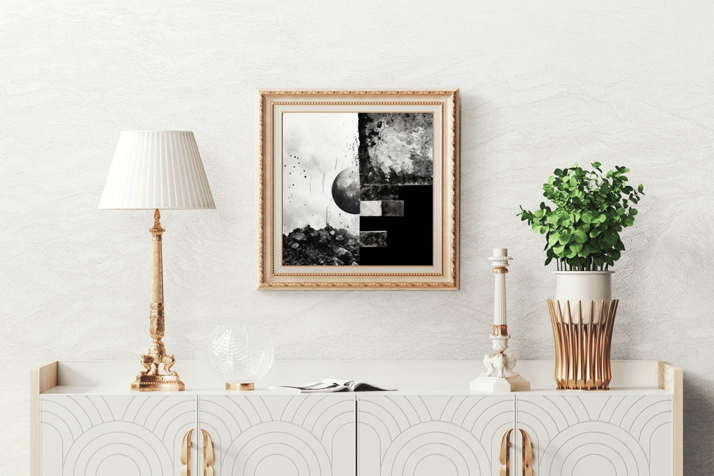 Earth Distraction Geometric Idealization Abstract Wall Art - beink online art store
