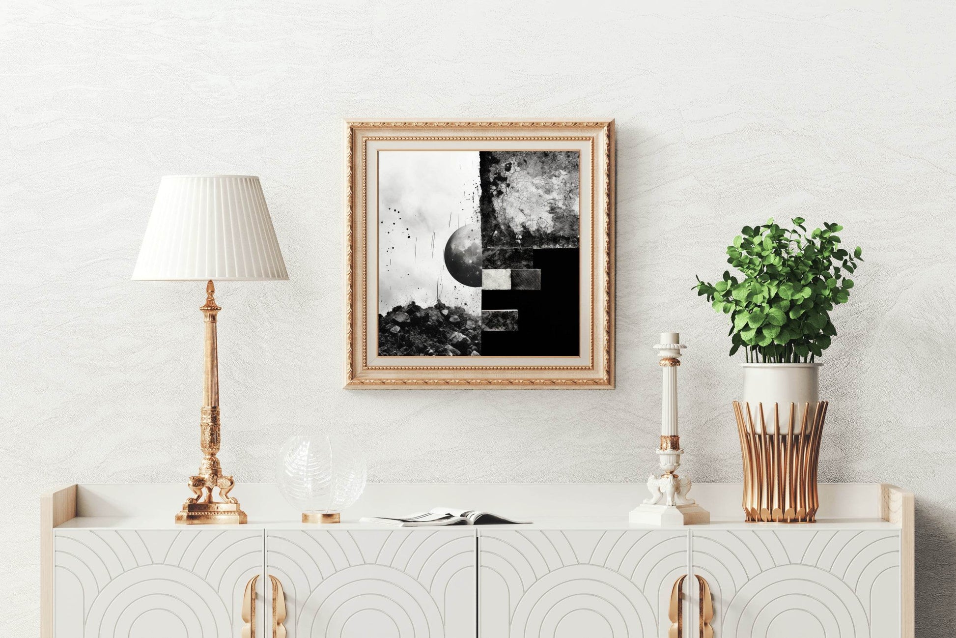 Earth Distraction Geometric Idealization Abstract Wall Art - beink online art store