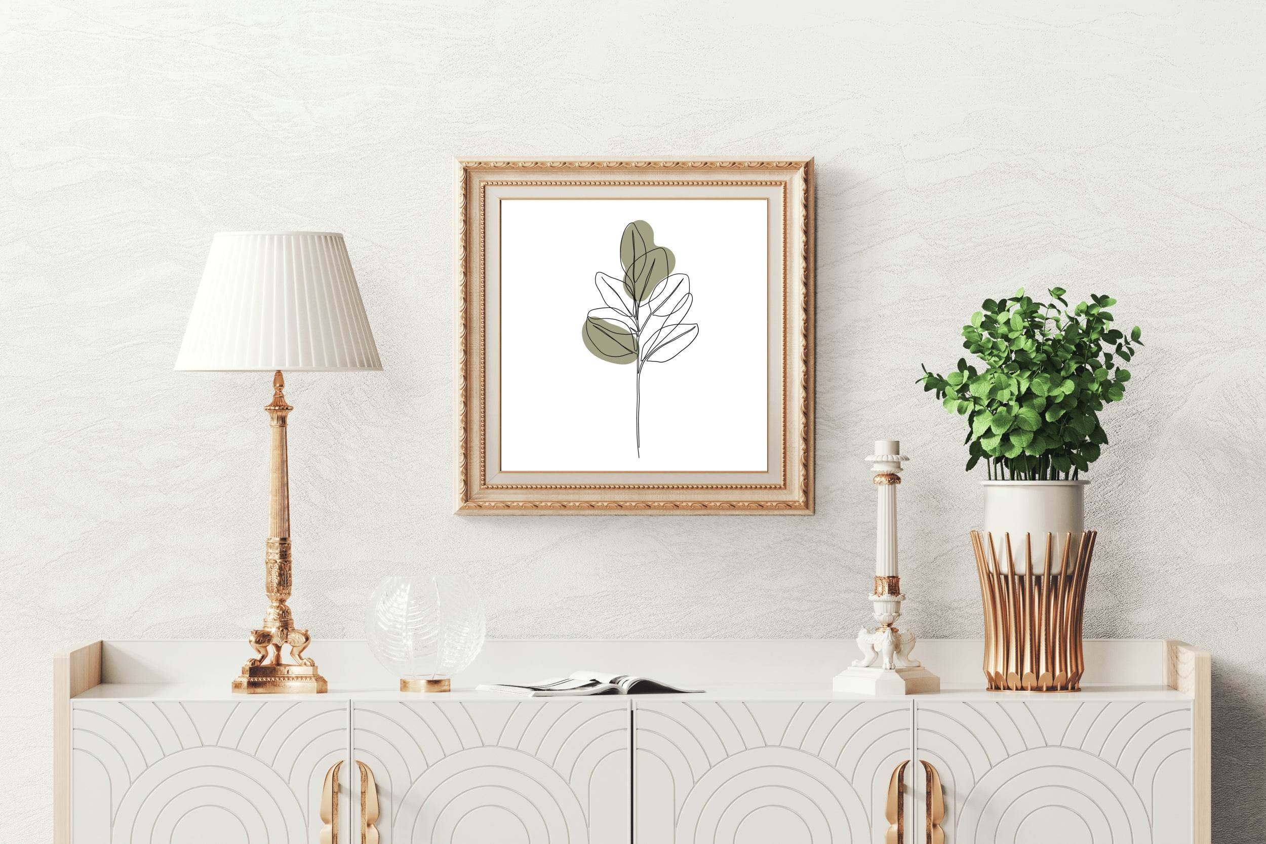 Tropical Linear Leaves Wall Art - beink online art store