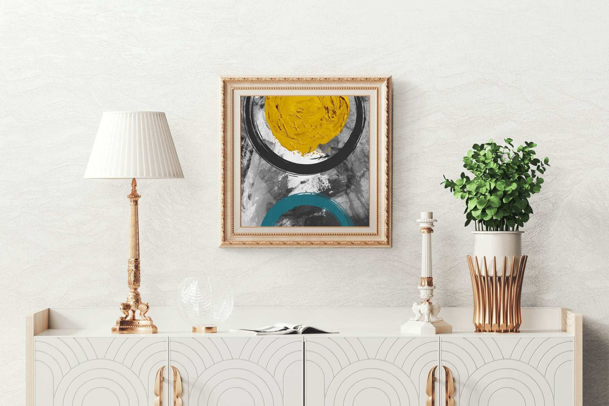 Oil Paint Brush Strokes Abstract Wall Art - beink online art store