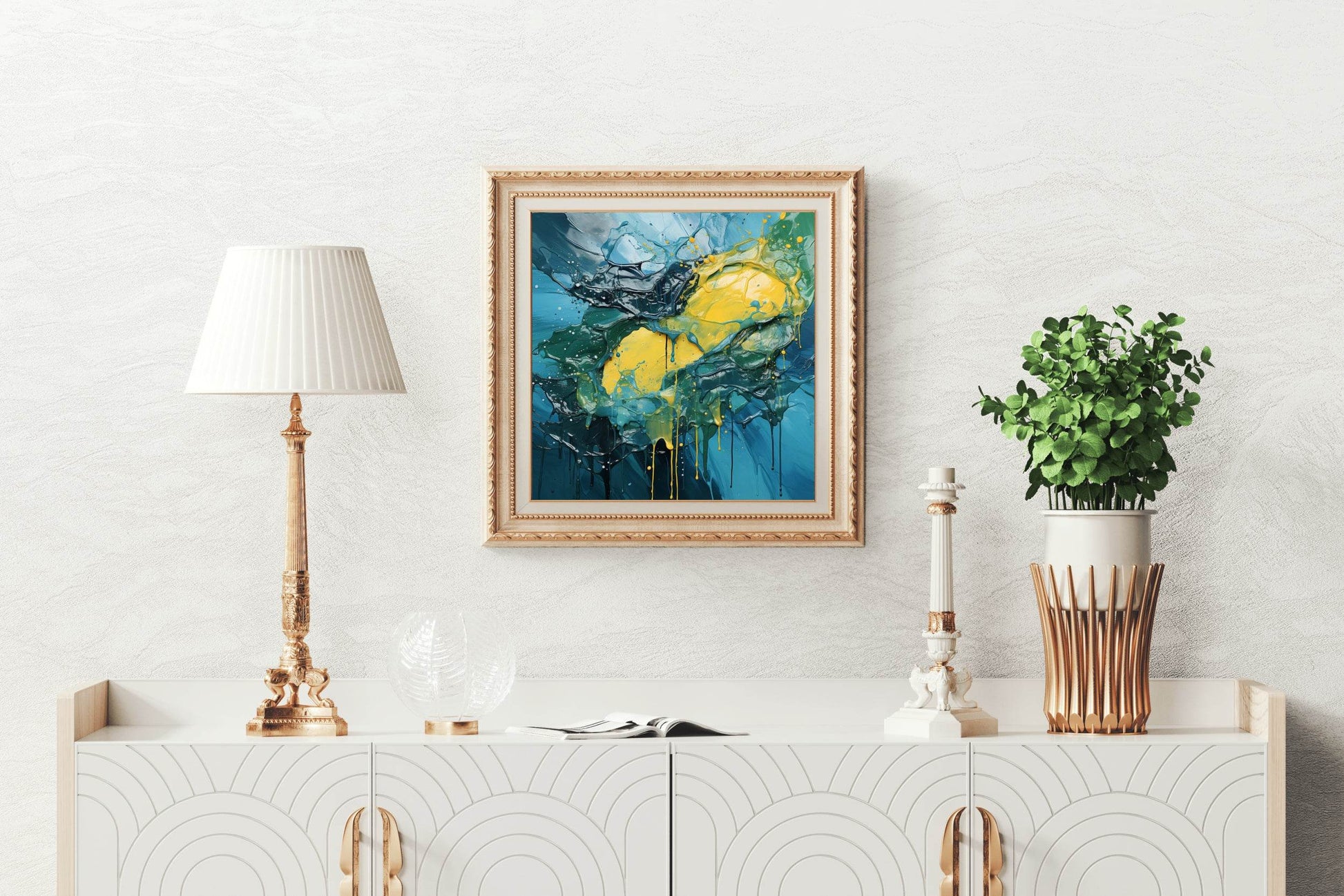 3D Effect Multi Color Brush Strokes Abstract Wall Art - beink online art store