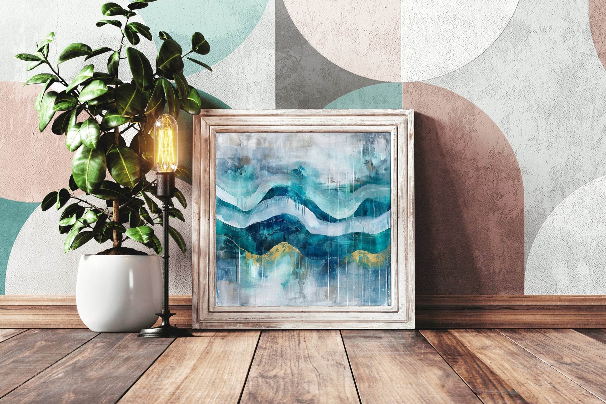 Mountain Brush Strokes Abstract Wall Art - beink online art store