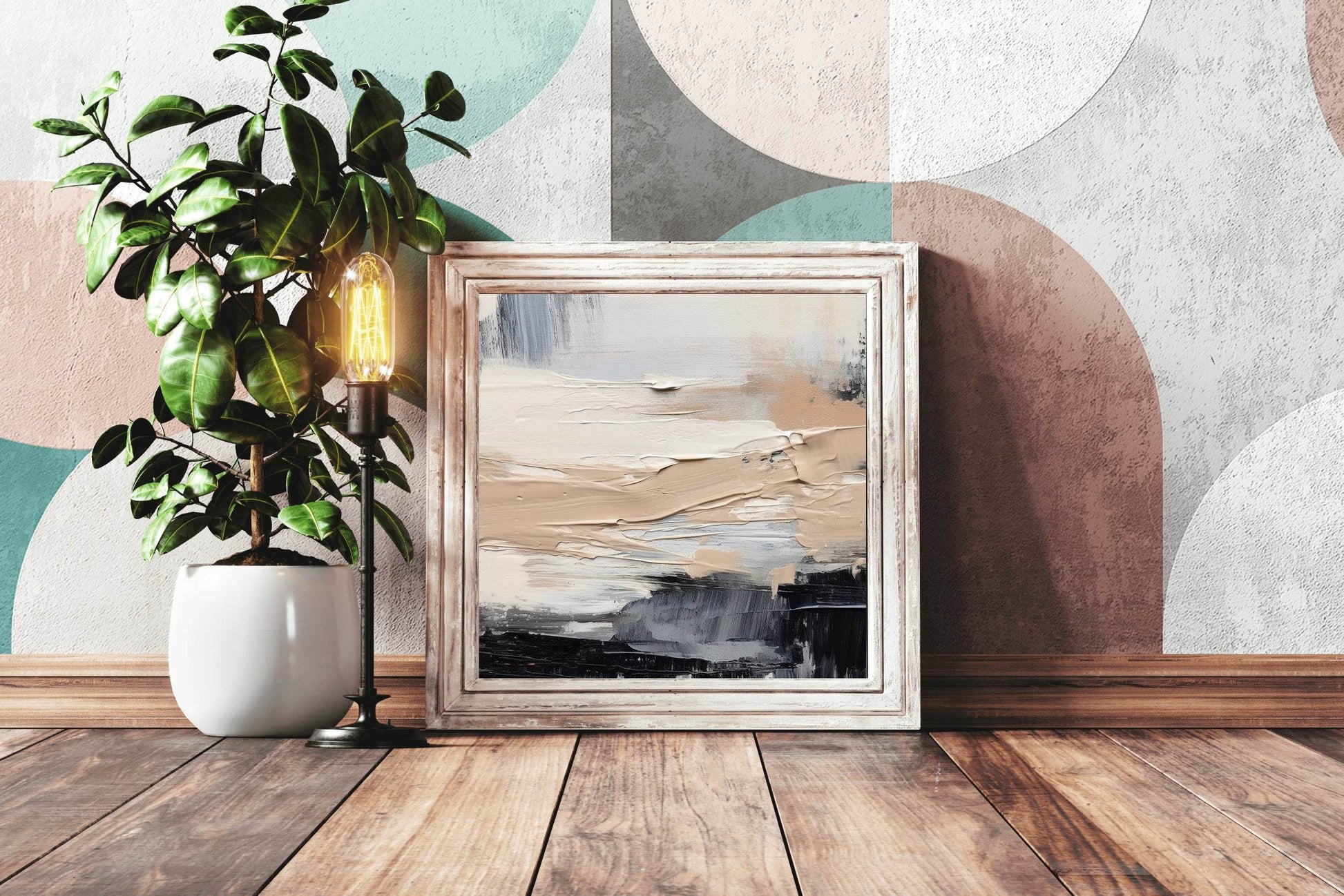 Black, Grey, Bronze Curves Abstract Wall Art - beink online art store