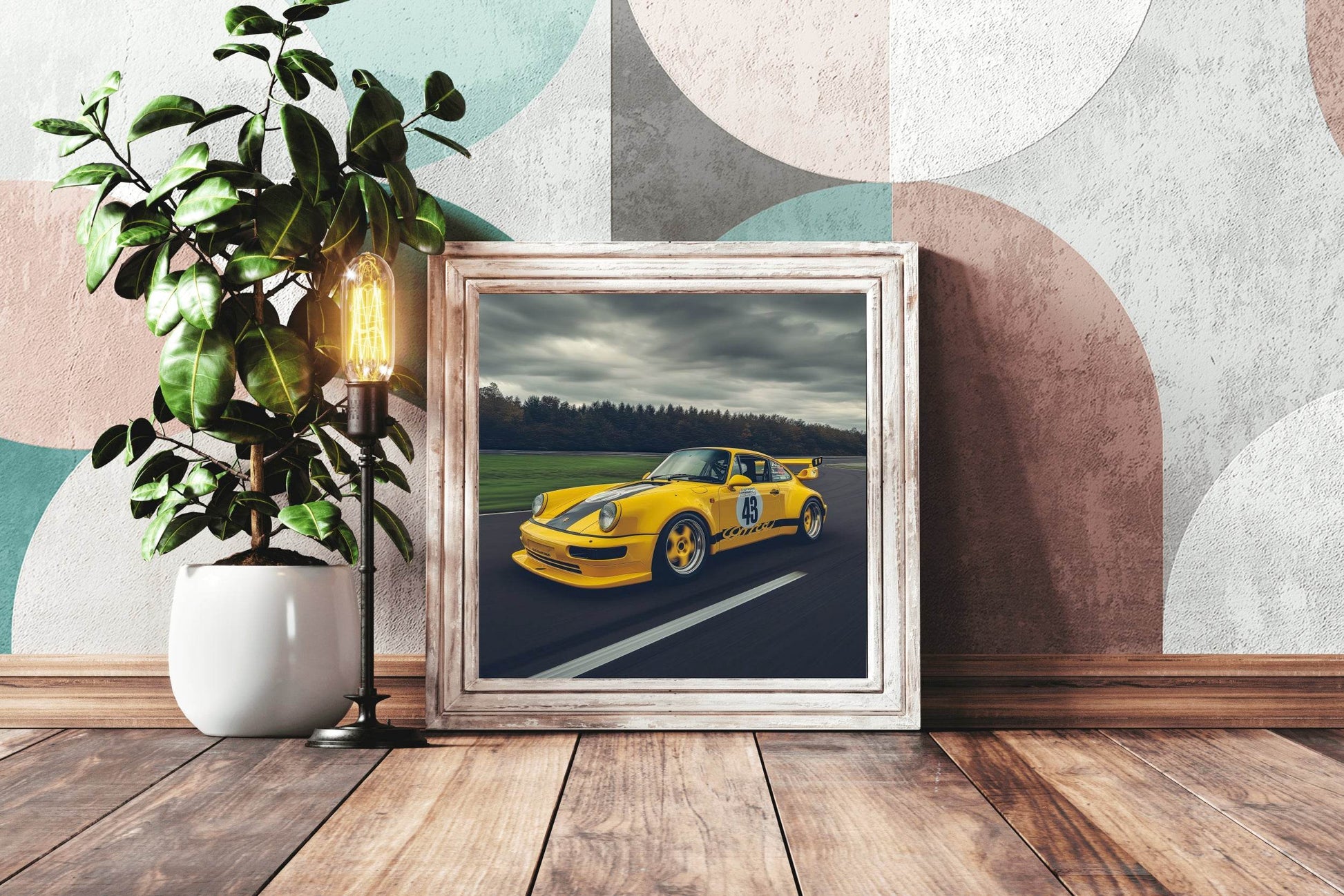 Porsche911 RWB Yellow Wall Art - beink online art store