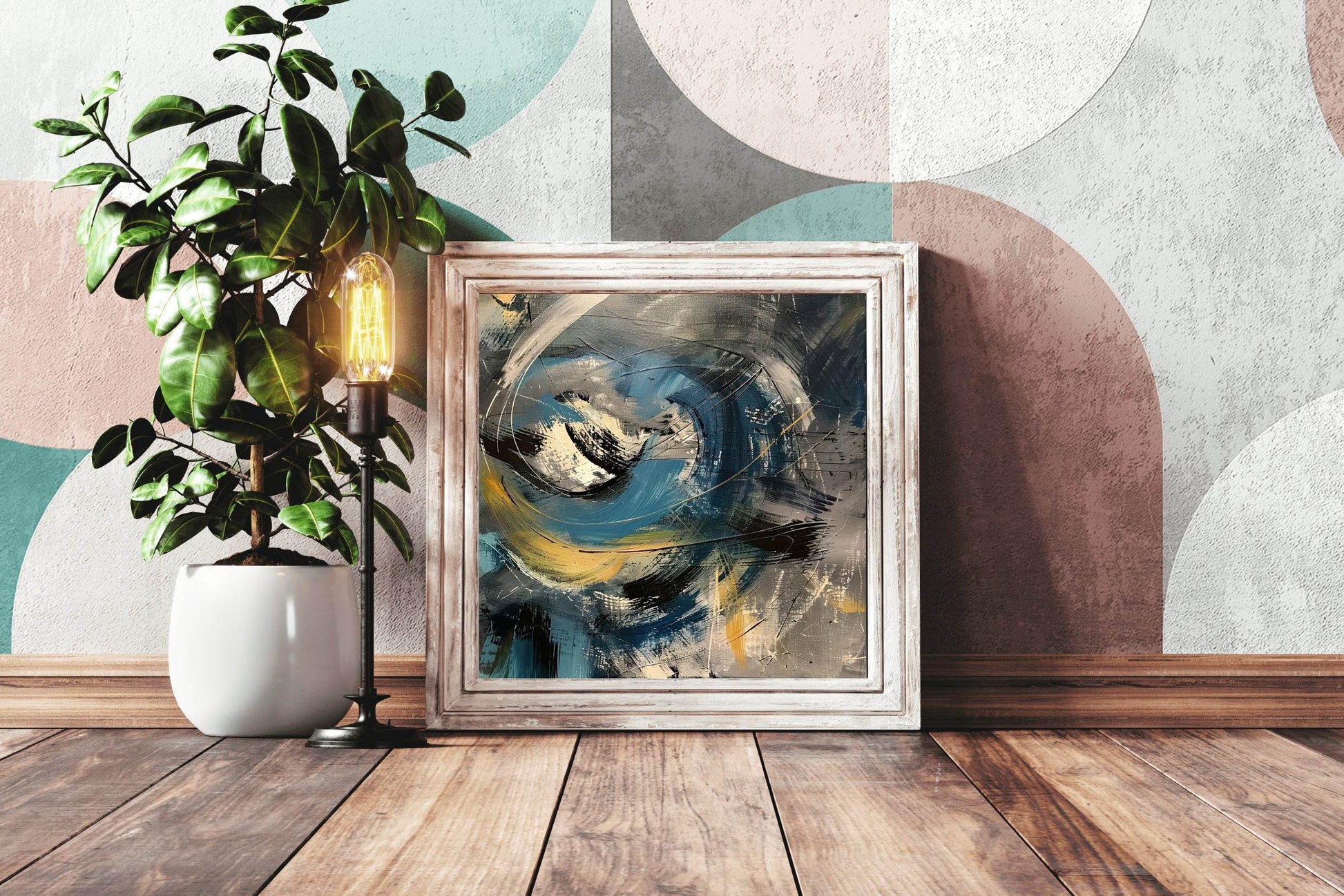 Sharp Brush Strokes Abstract Wall Art - beink online art store