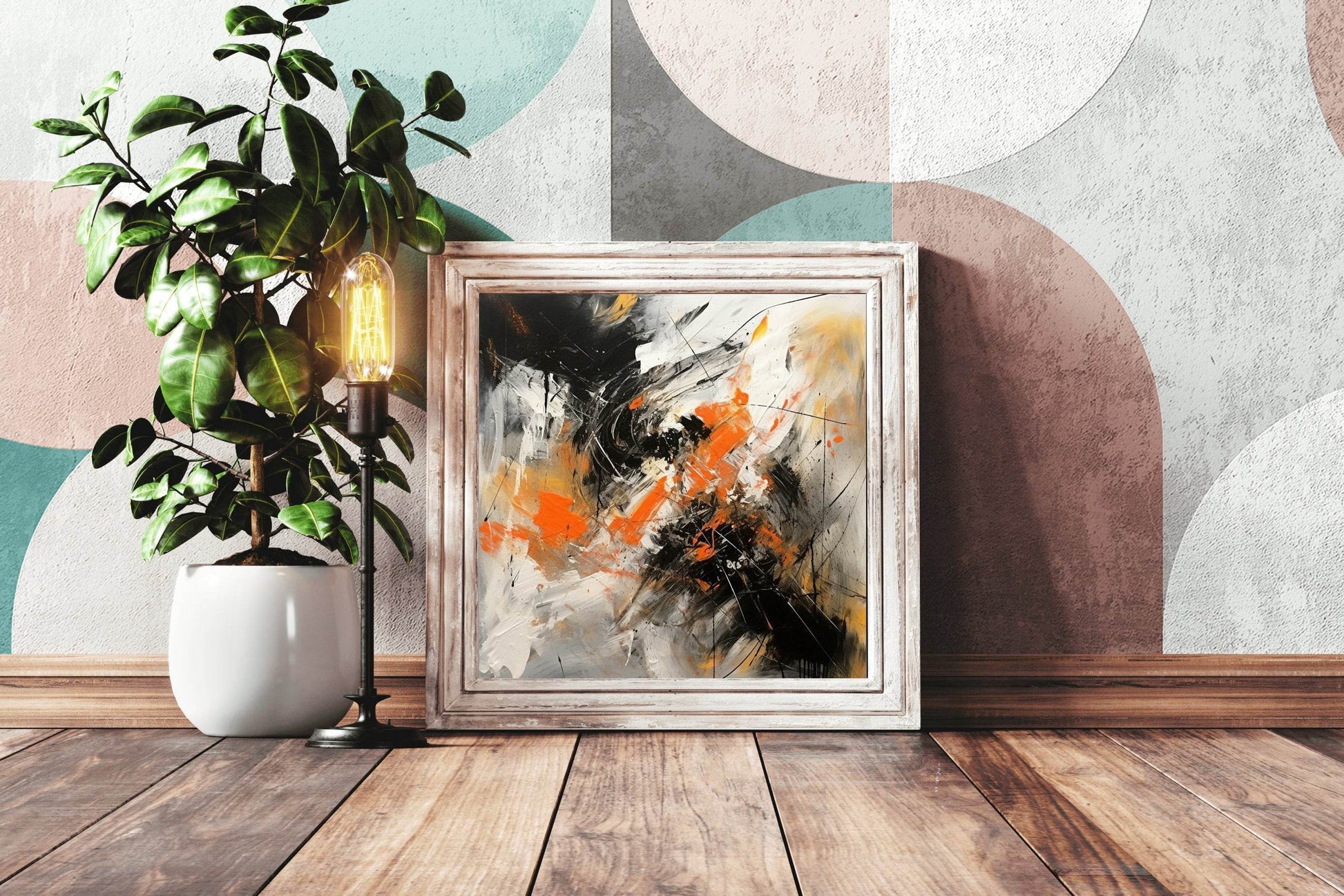 Oil Pain Strokes On Canvas Abstract Wall Art - beink online art store