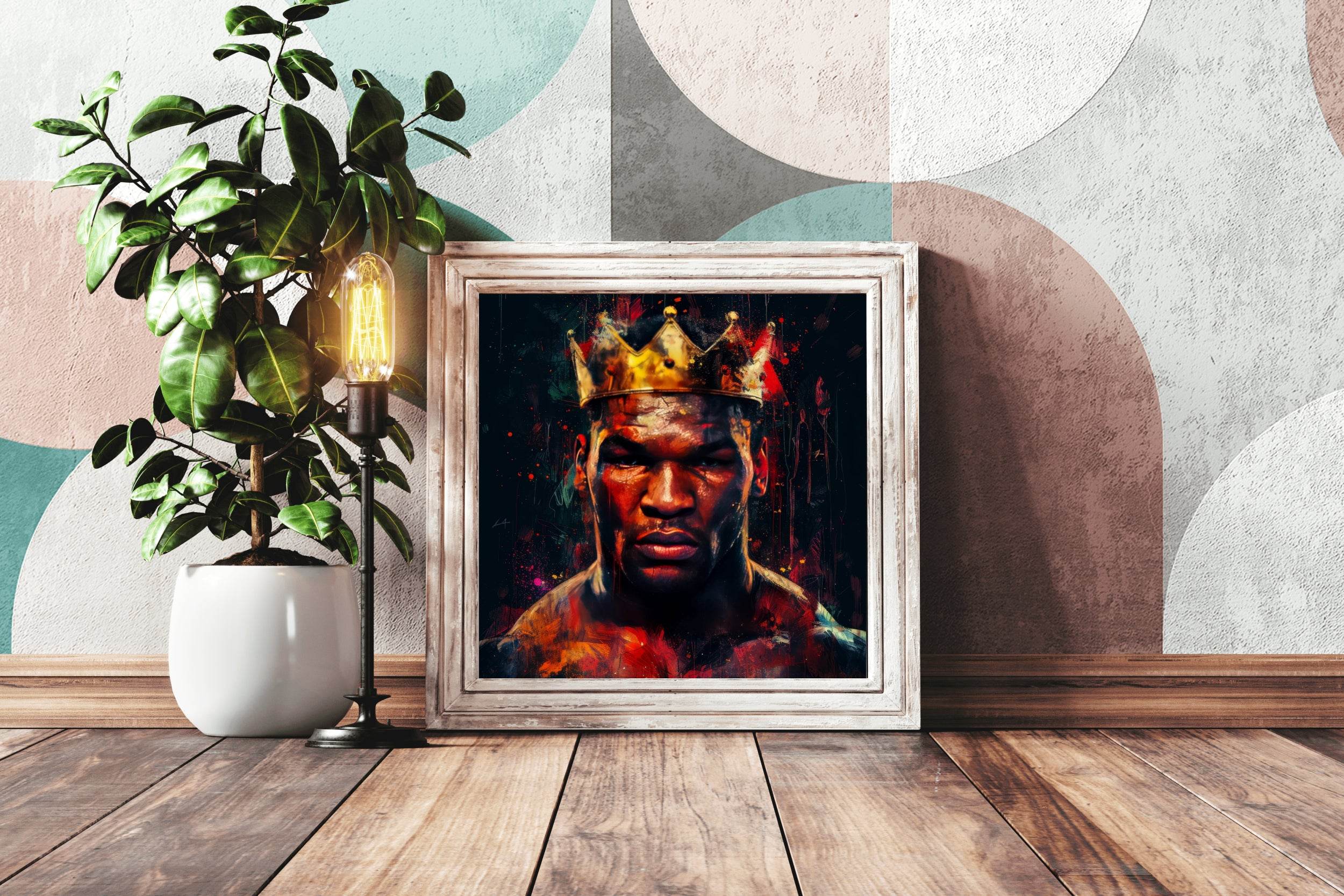 Mike Tyson With Crown Wall Art - beink online art store