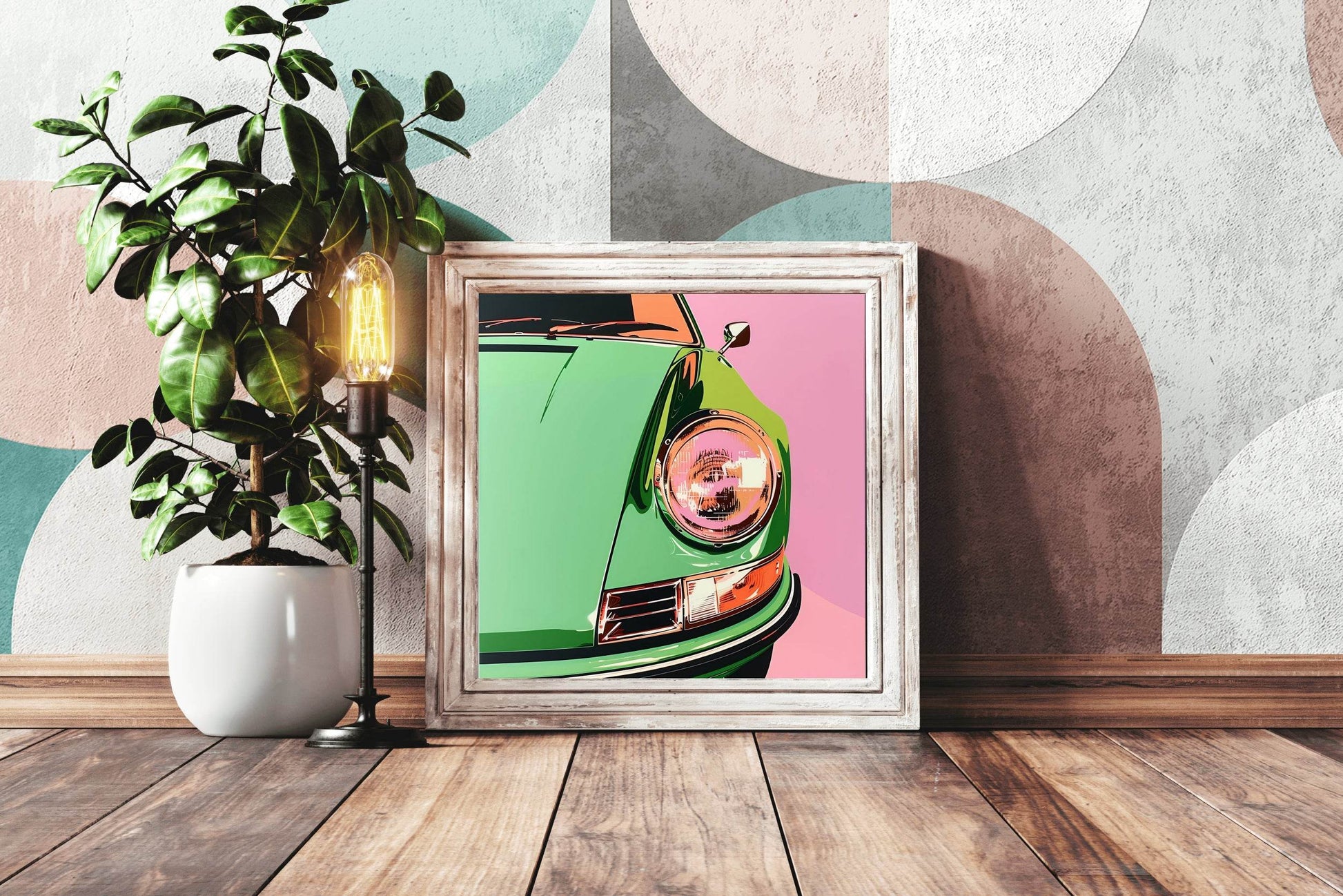 Light Porsche 911 GT3 olive green Wall Art - beink online art store