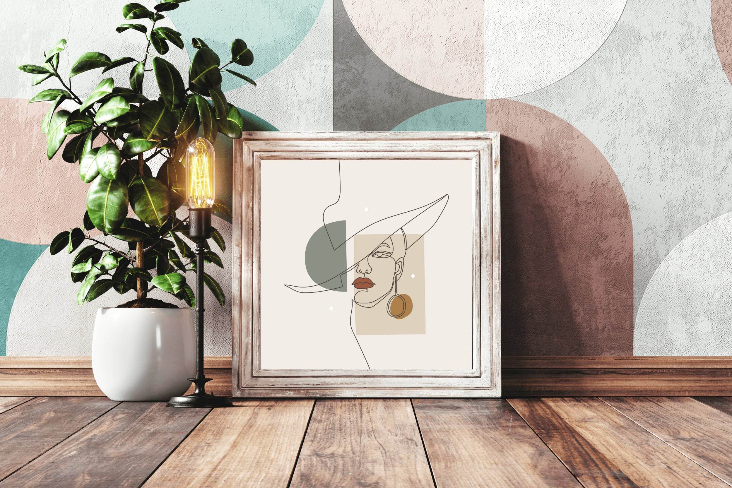 Portrait of Woman With a Hat Wall Art - beink online art store