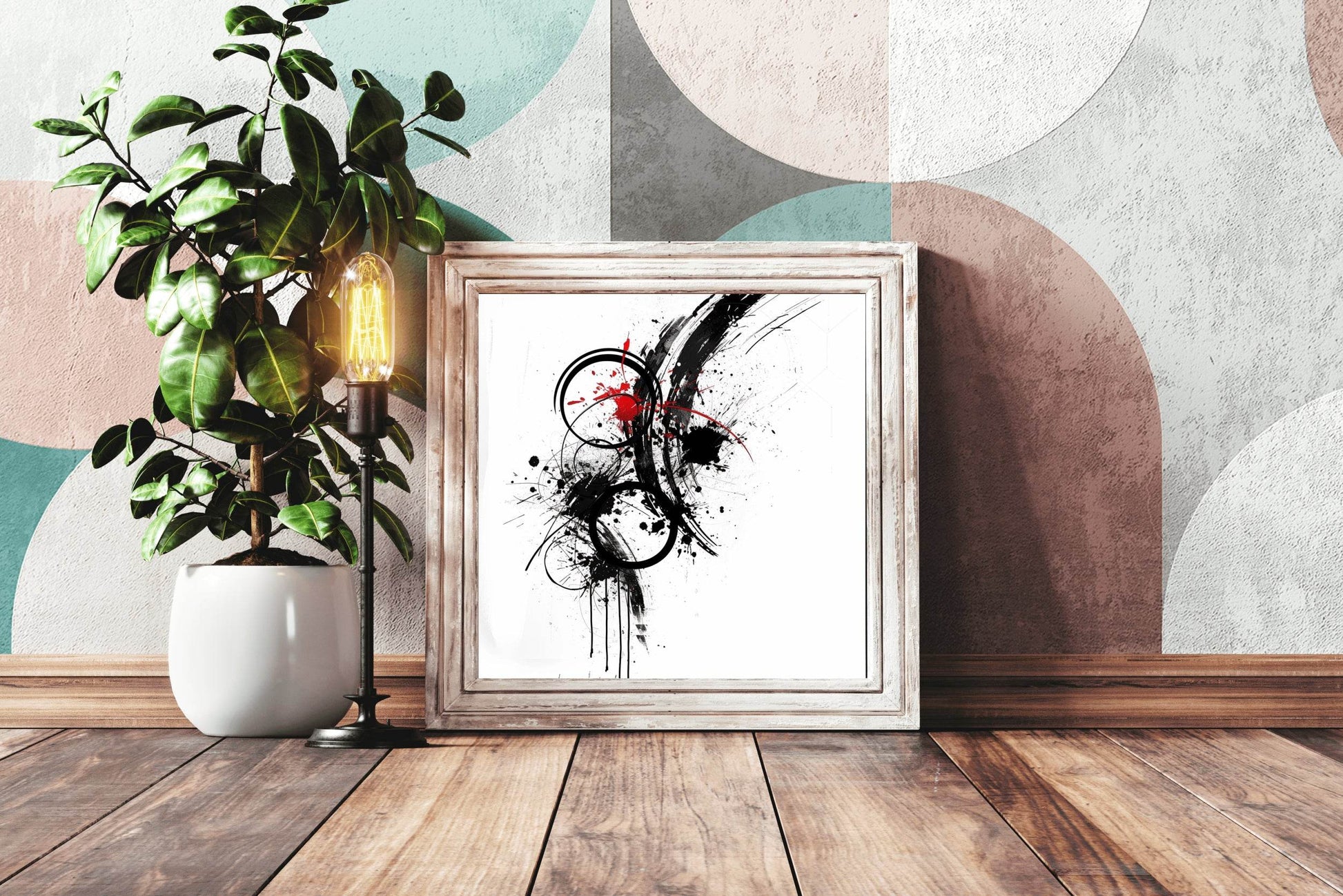 Black and Red Chaos Modern Wall Art - beink online art store