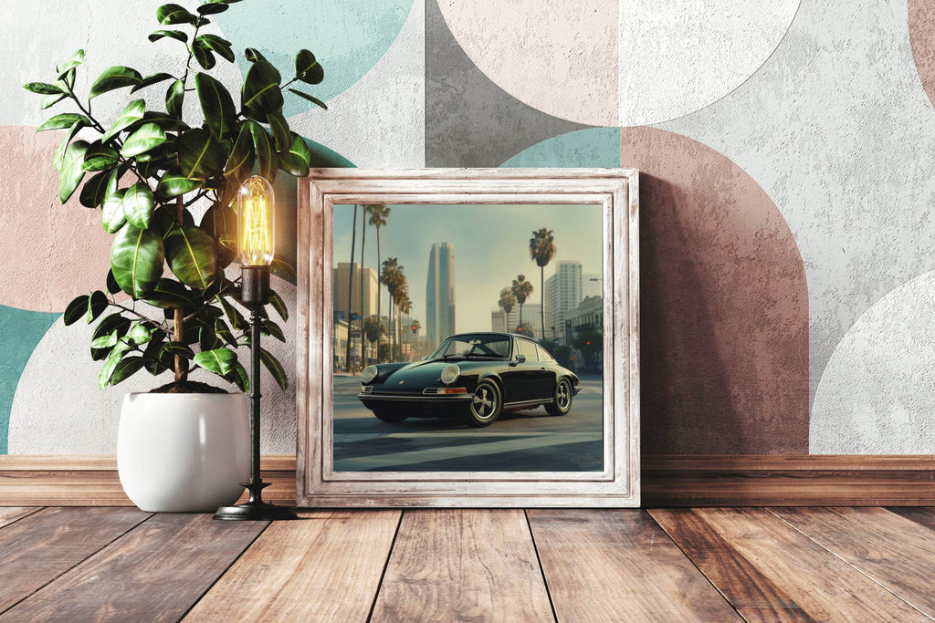 Porsche 911 S Black Wall Art - beink online art store