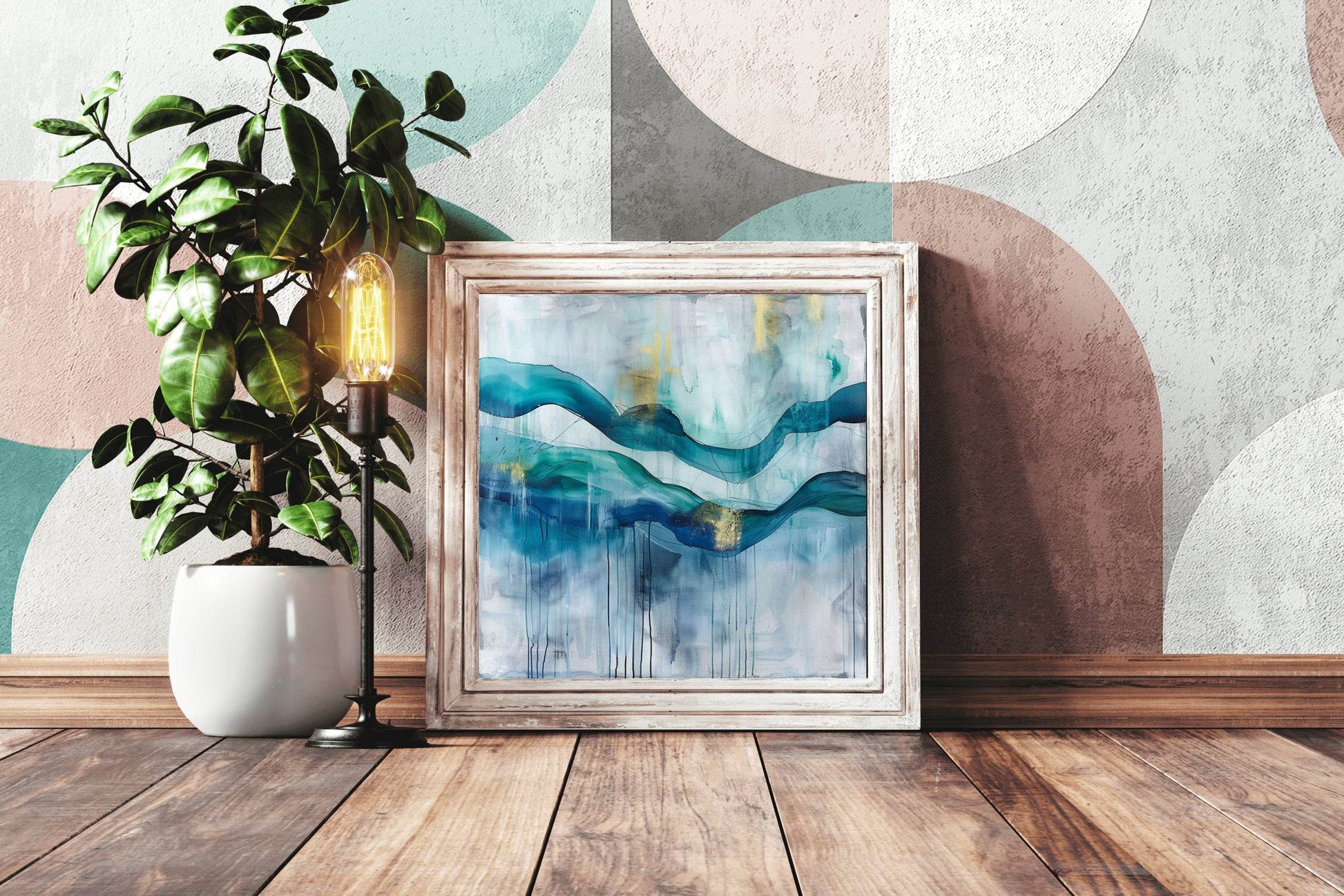 Elegent Water Paint Abstract Wall Art - beink online art store