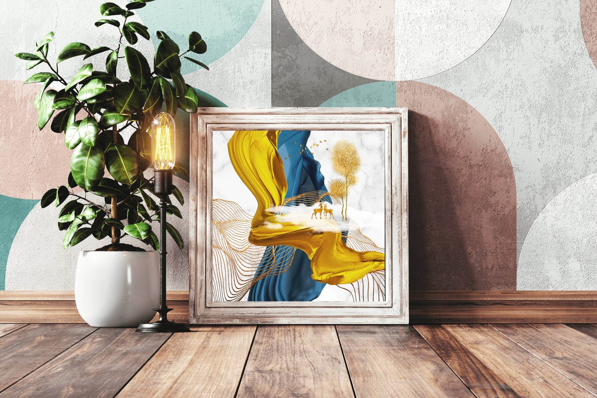 Elegant Dear View Abstract Wall Art - beink online art store
