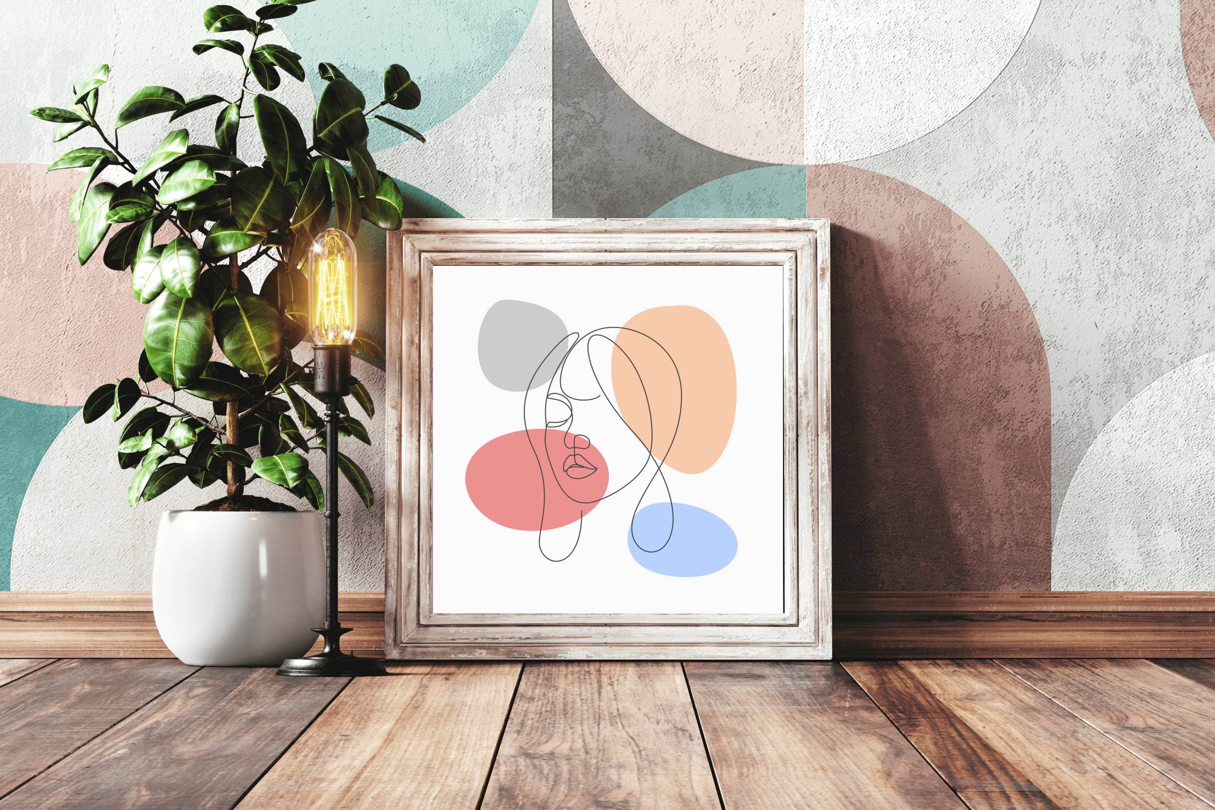 The Face Woman in Calm State Wall Art - beink online art store