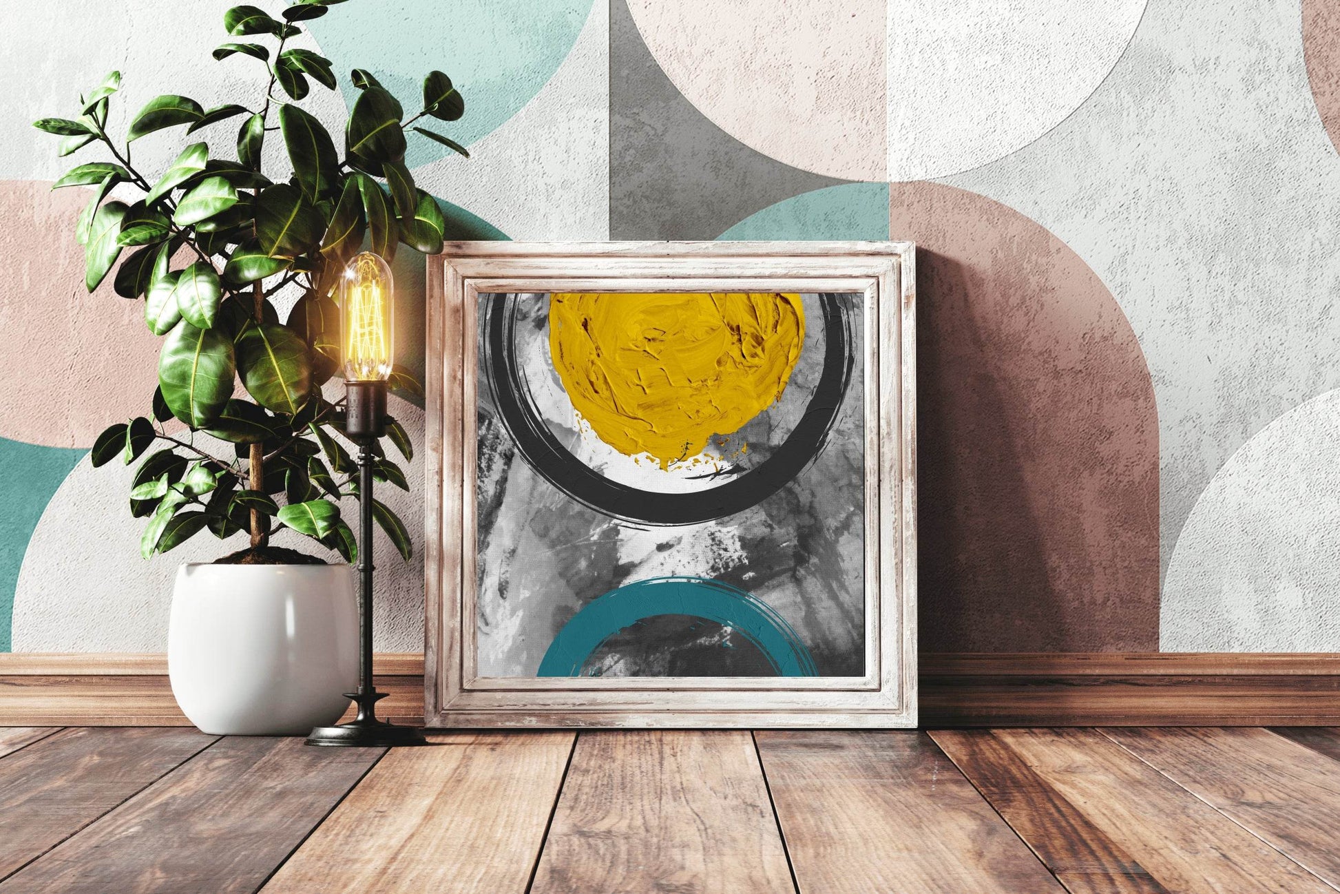Oil Paint Brush Strokes Abstract Wall Art - beink online art store
