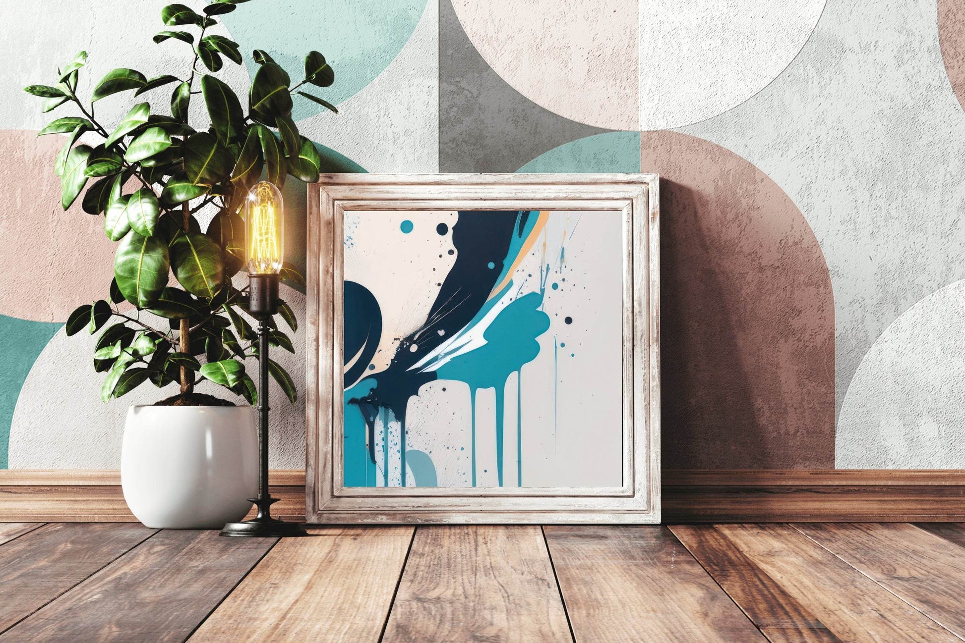 Liquid Paint On The Wall Abstract Wall Art - beink online art store