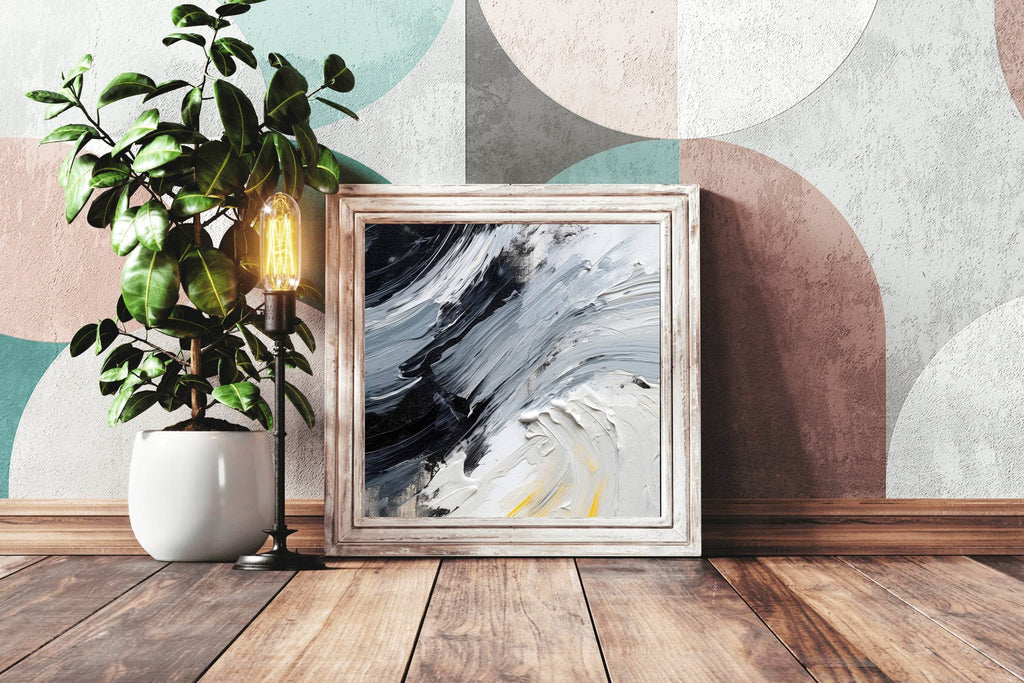 Tides Brush Strokes Abstract Wall Art - beink online art store
